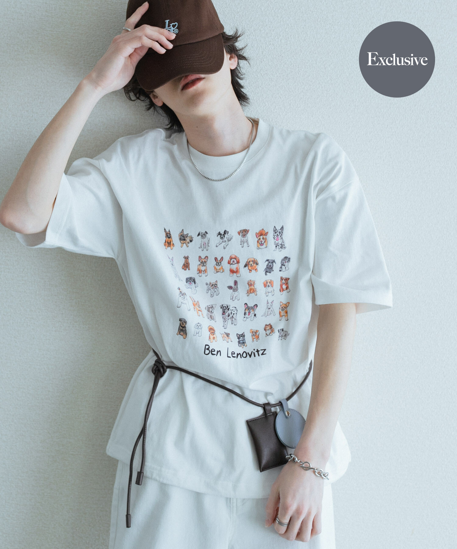 SENSE OF PLACE by URBAN RESEARCH「『別注』Ben Lenovitz&times;SENSE OF PLACE　SHORT-SLEEVE T-SHIRTS」|Tシャツ・カットソー|ホワイト