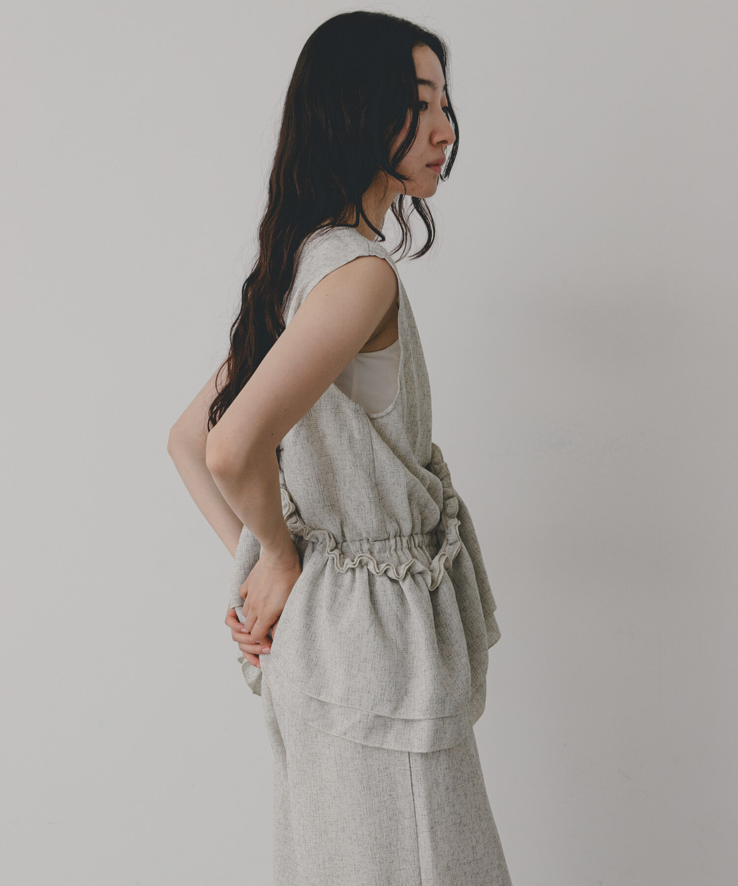SENSE OF PLACE by URBAN RESEARCH「サマーツイードフリルオールインワン」|オールインワン|