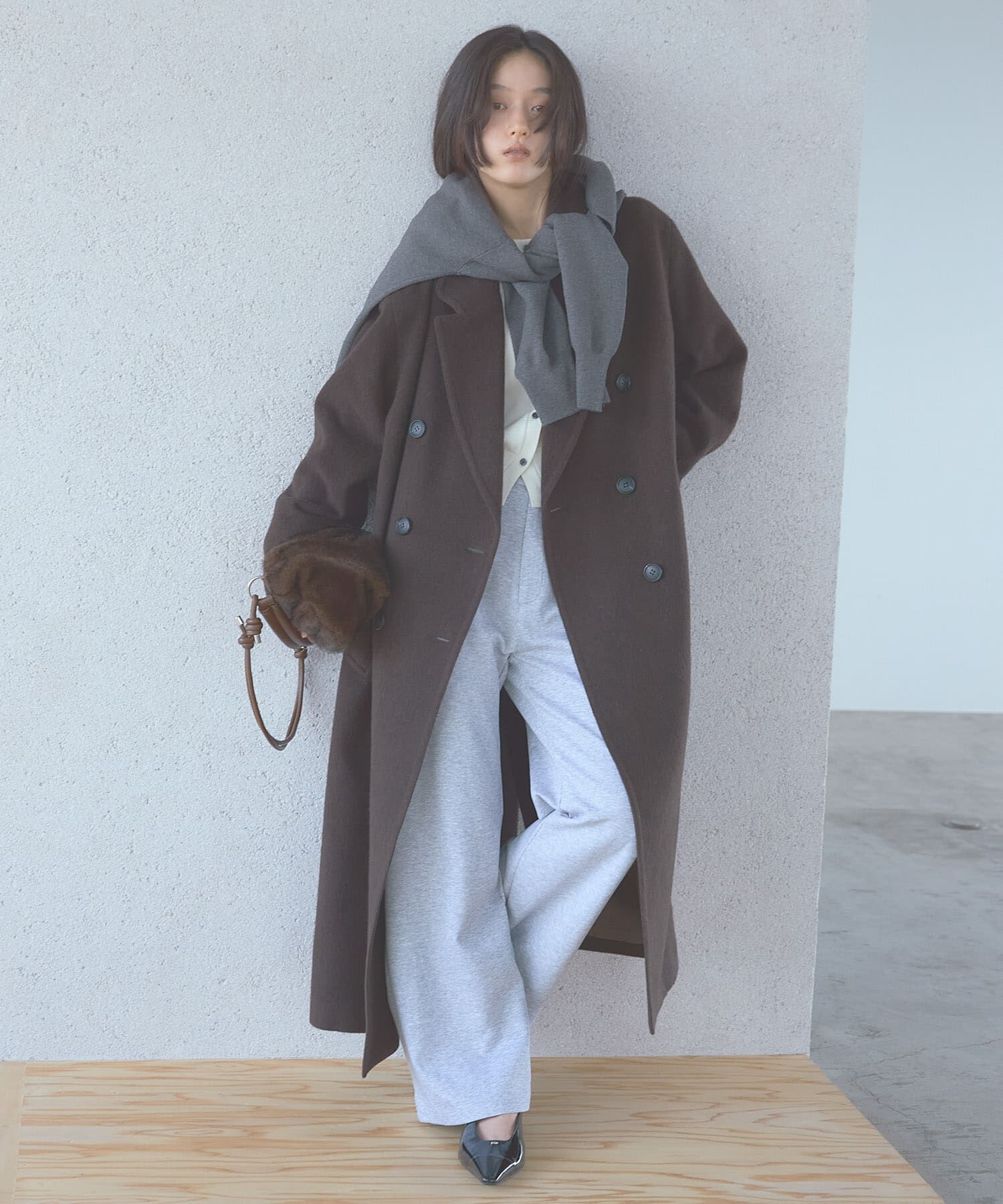 SENSE OF PLACE by URBAN RESEARCH「尾州ウールロングテーラードコート」|チェスターコート|