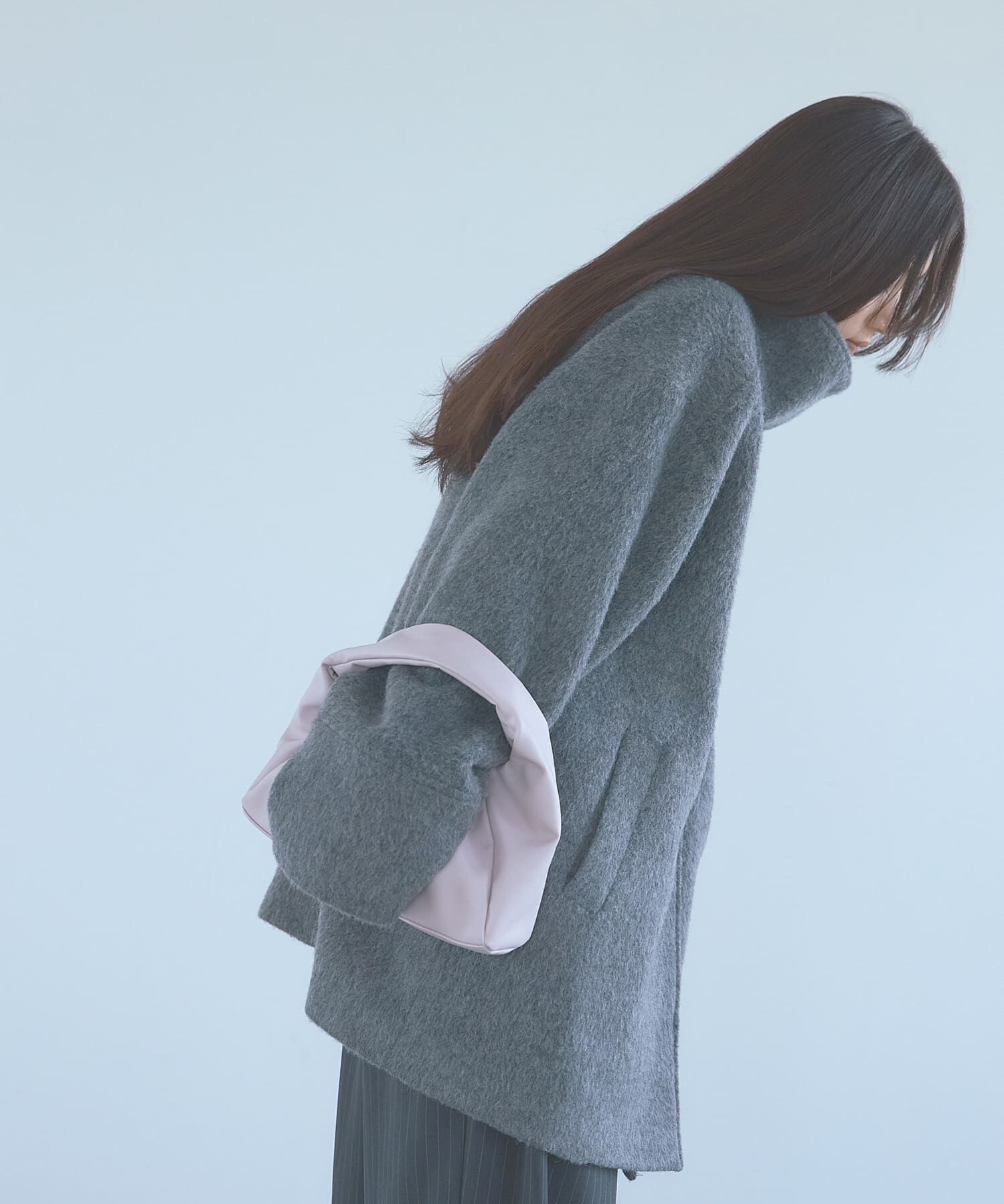 SENSE OF PLACE by URBAN RESEARCH「調温ミックスシャギーミドルコート」|ノーカラーコート|