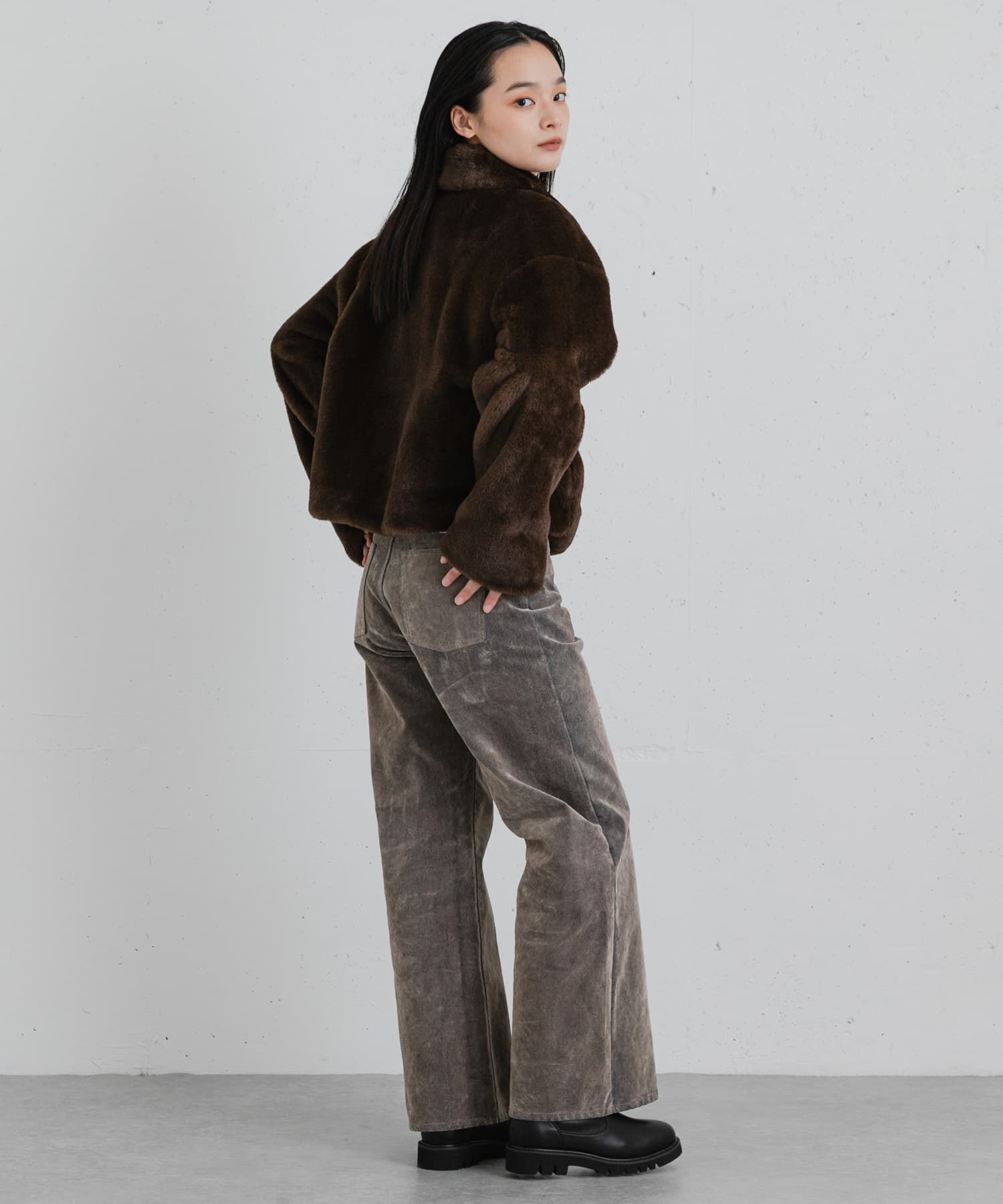 SENSE OF PLACE by URBAN RESEARCH「TISSAVEL フェイクファーショートコート」|ブルゾン・スタジャン|