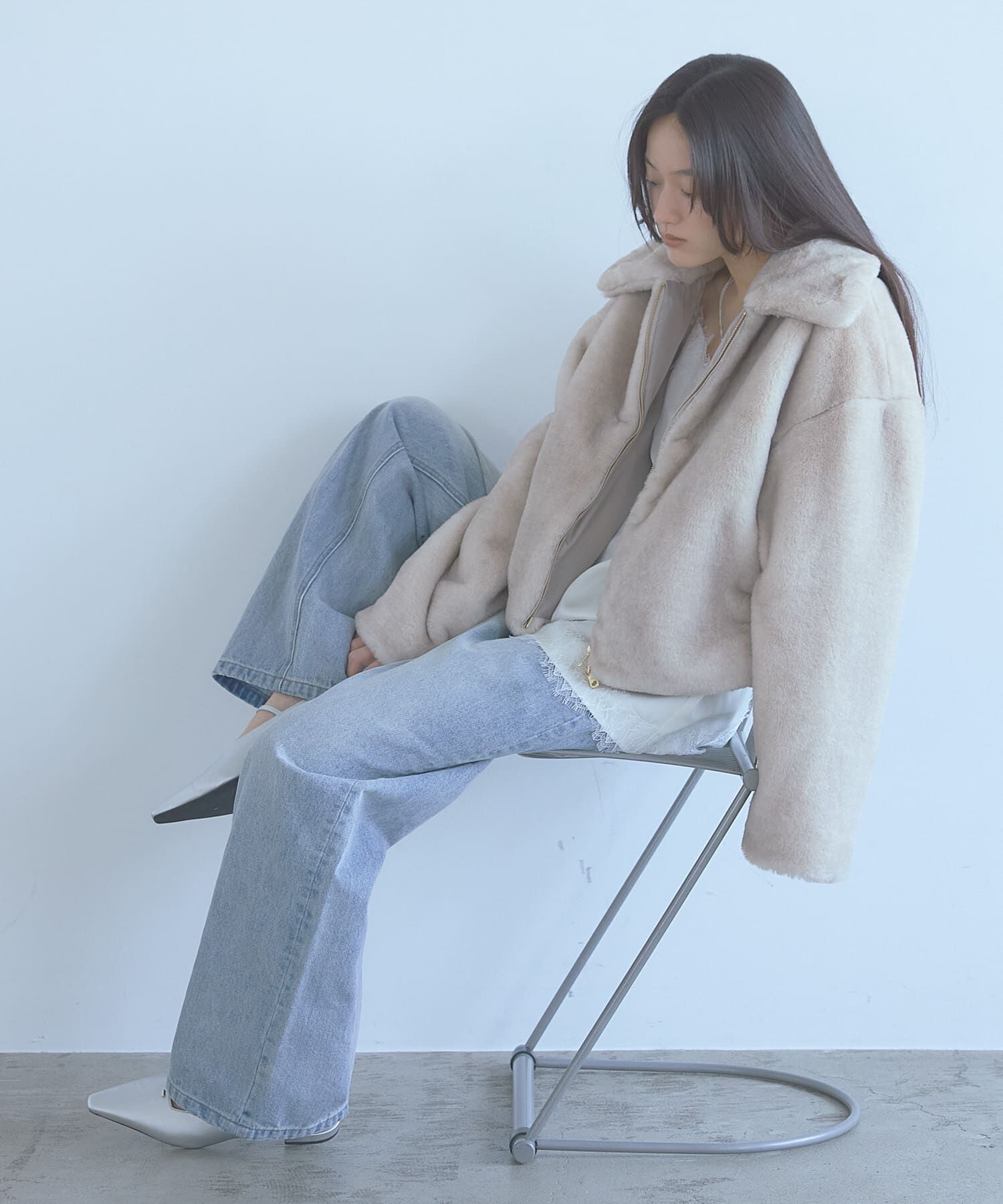SENSE OF PLACE by URBAN RESEARCH「TISSAVEL フェイクファーショートコート」|ブルゾン・スタジャン|