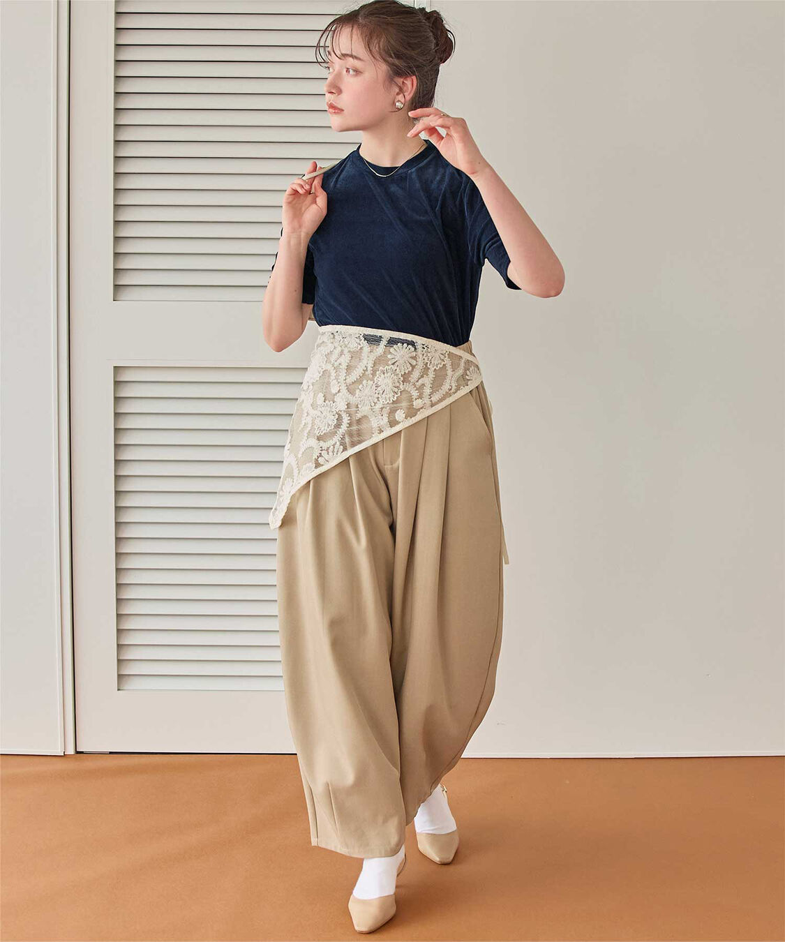 titivate「シアーベロア半袖Tシャツ」|Tシャツ・カットソー|
