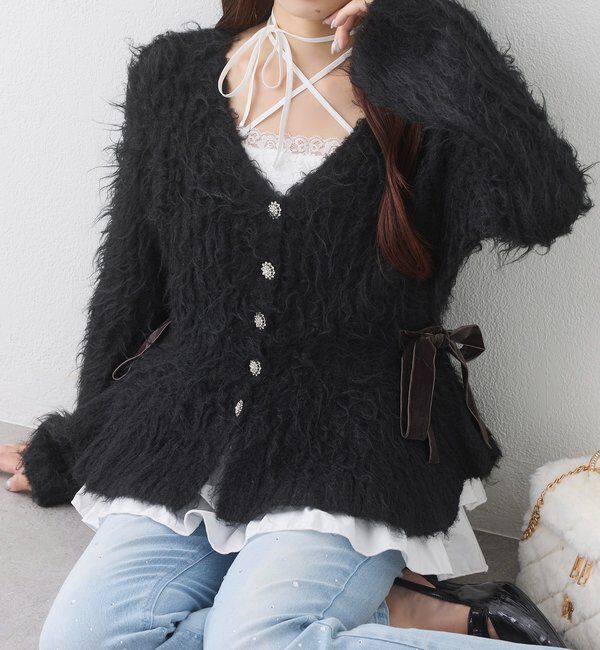  「【Premium order】ふわモテペプラムニット/セットアップ可能」|ニット・セーター|