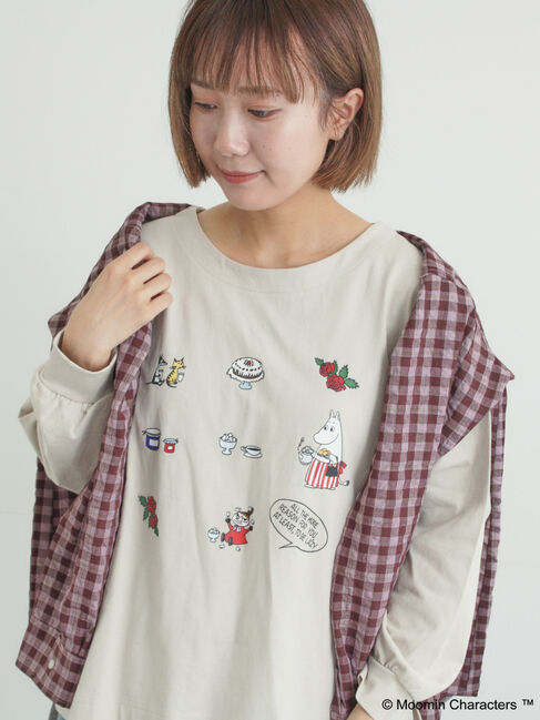 Samansa Mos2「【MOOMIN&times;Samansa Mos2】リトルミイプリントロンT」|Tシャツ・カットソー|