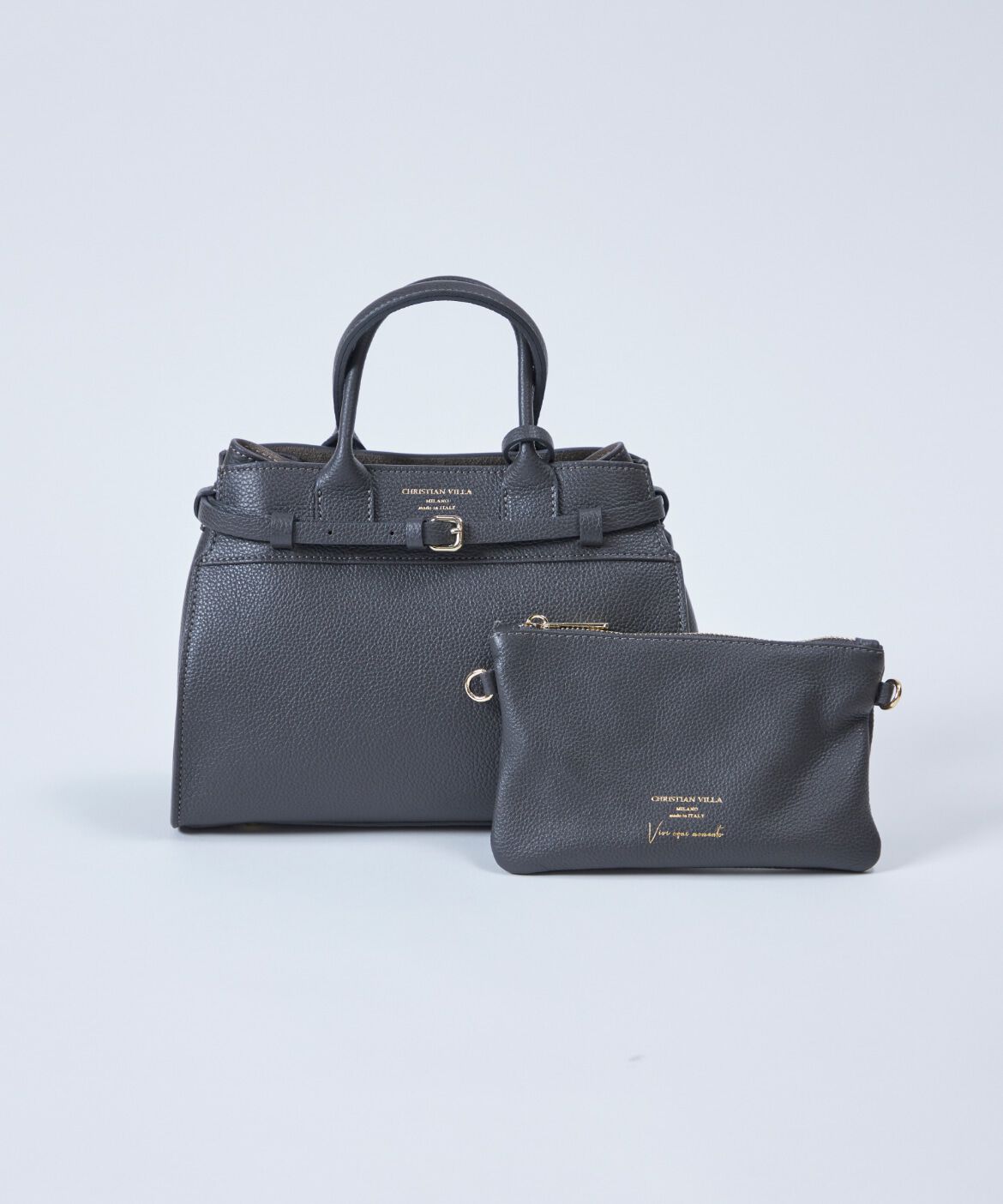 INED「《SUPERIOR CLOSET》ポーチ付きミニレザートートバッグ《CHRISTIAN VILLA》」|トートバッグ|