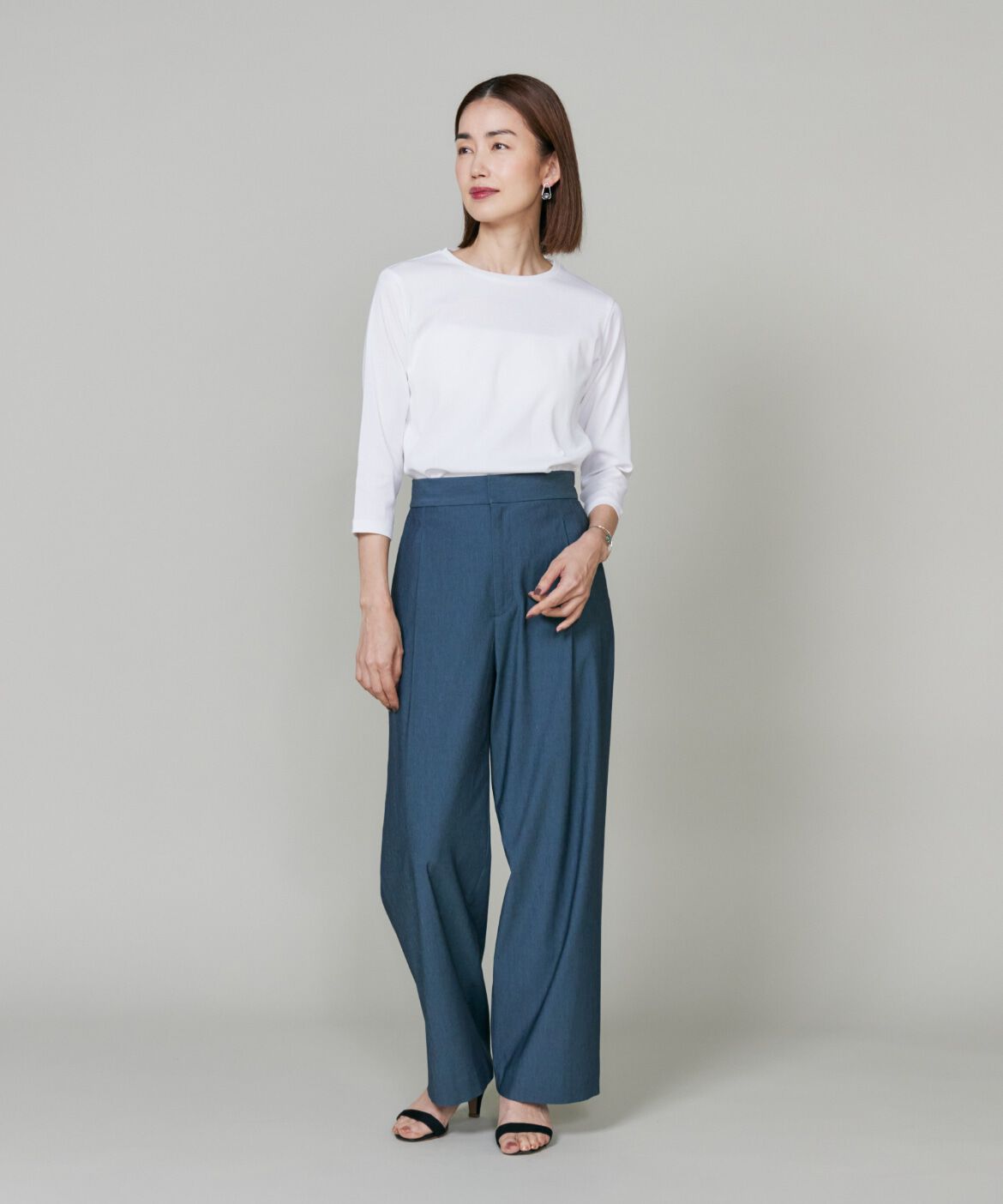 7-IDconcept.「《大きいサイズ》7分袖Tシャツ《日本製》」|Tシャツ・カットソー|