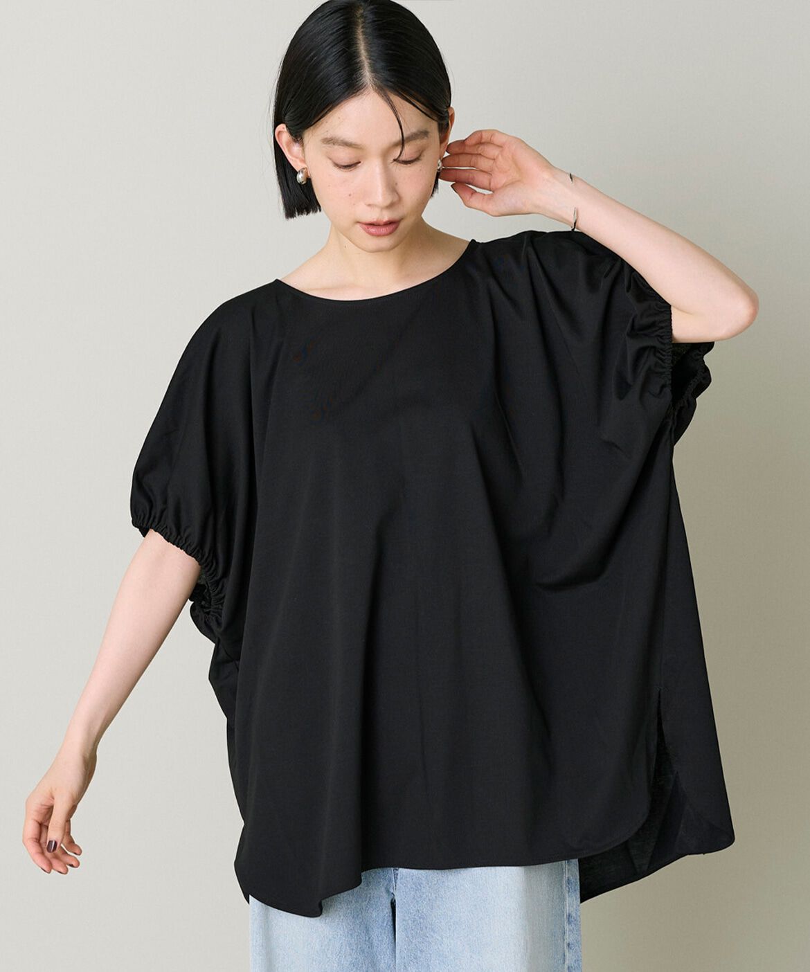 DAY by DAY it&rsquo;s international「ギャザー袖カットプルオーバー」|Tシャツ・カットソー|ブラック