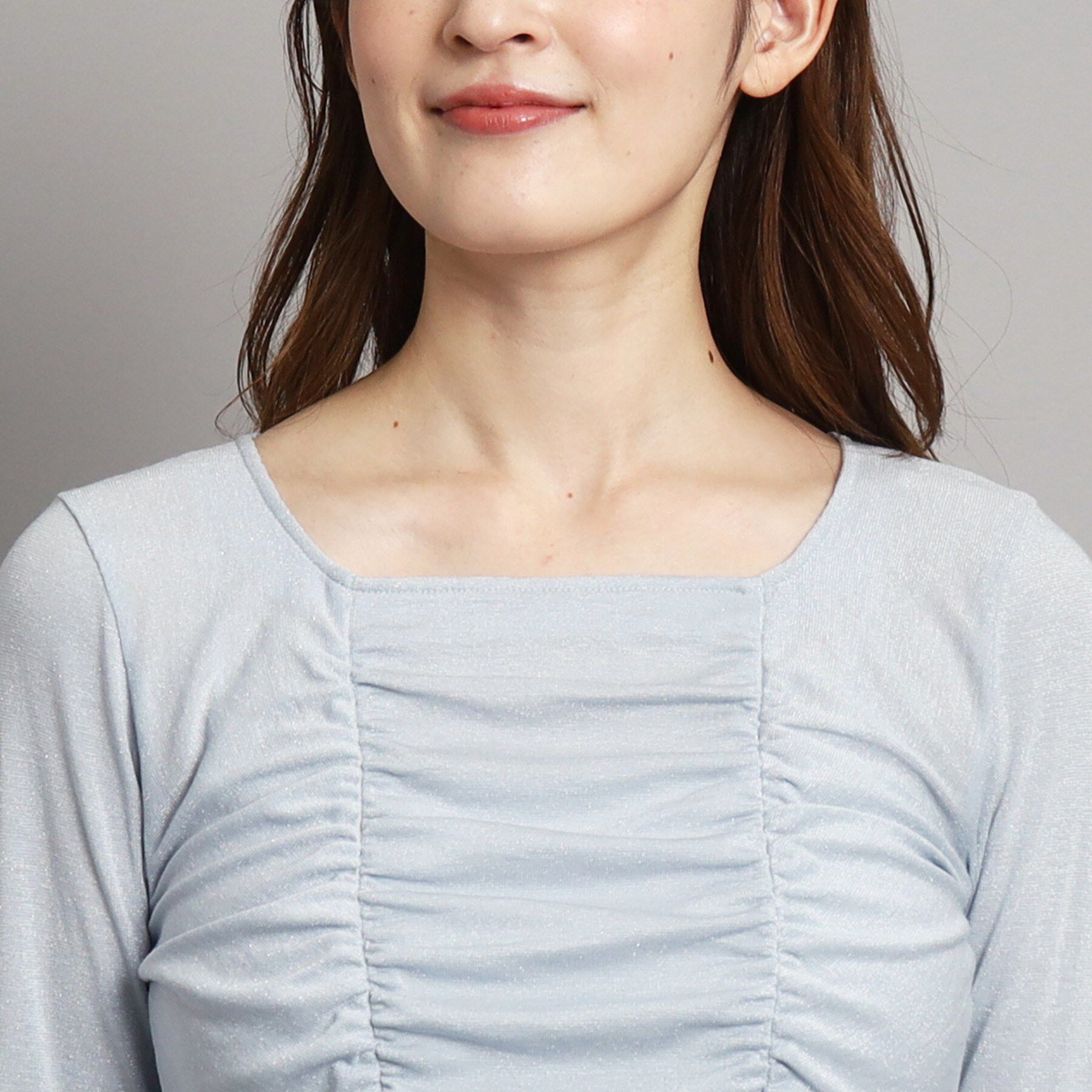 COUP DE CHANCE「【洗える/日本製】華やかギャザーラメジャージ」|Tシャツ・カットソー|