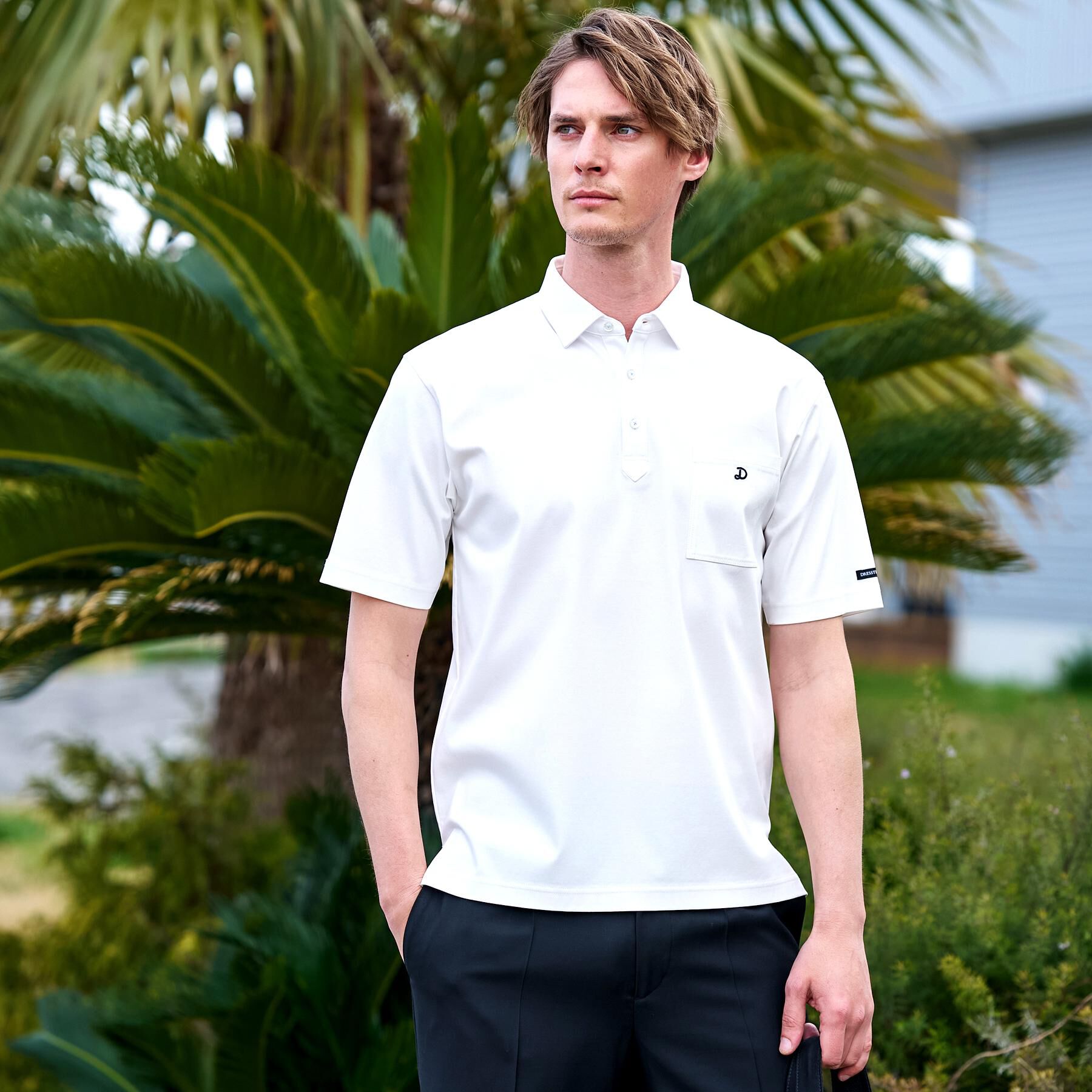 DRESSTERIOR「【接触冷感/抗菌防臭/消臭/Safari5月号掲載】ICE CLEAR COTTON オーバーフィッ」|ポロシャツ|