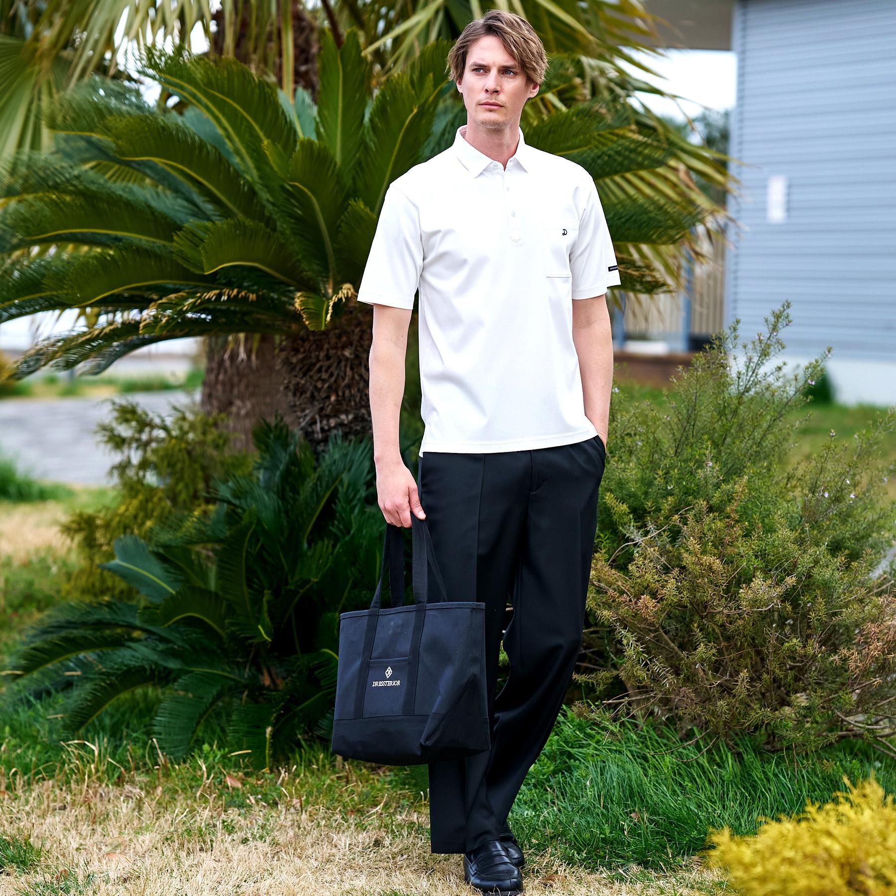 DRESSTERIOR「【接触冷感/抗菌防臭/消臭/Safari5月号掲載】ICE CLEAR COTTON オーバーフィッ」|ポロシャツ|