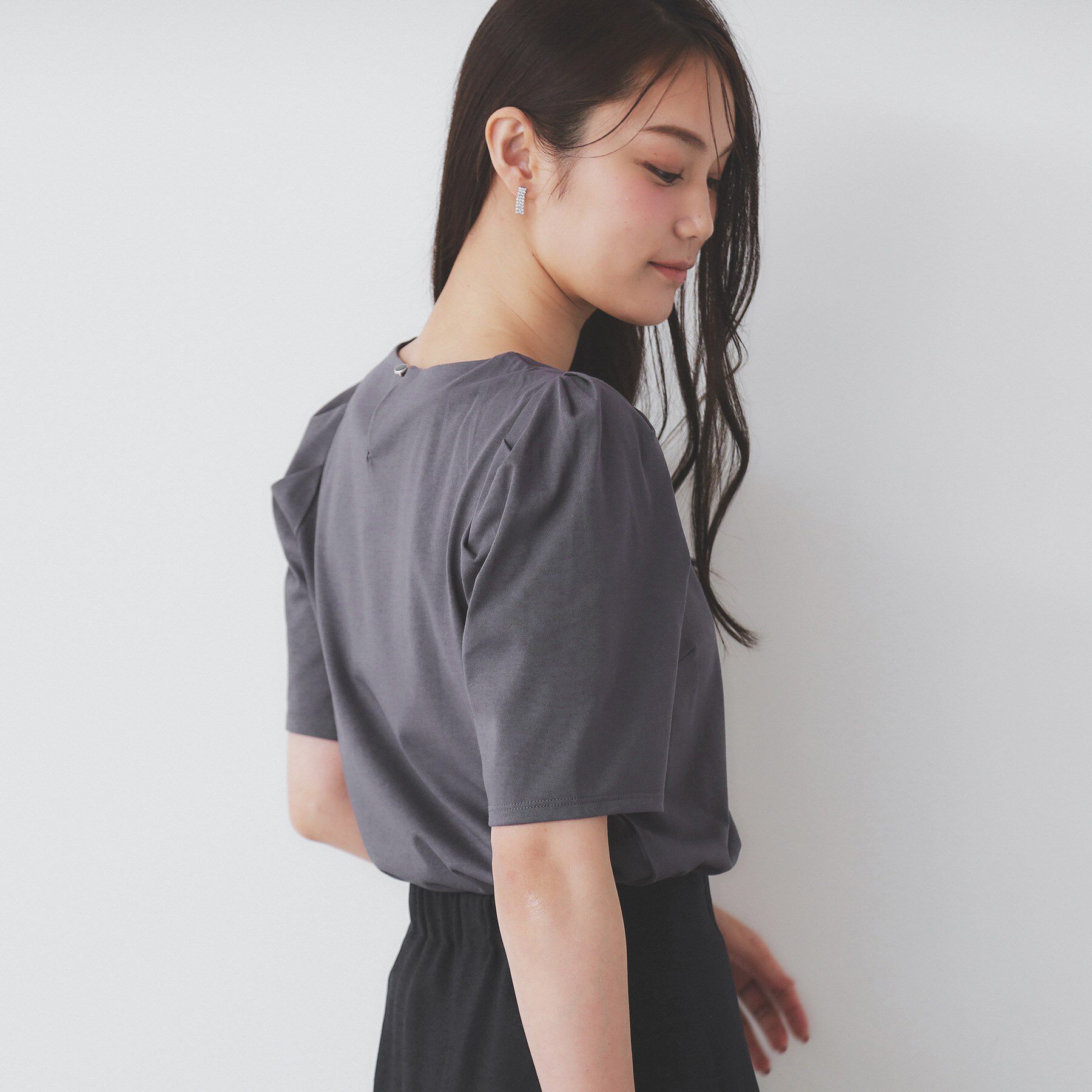 index「《7色展開／XS-LLサイズ》多機能タックスリーブトップス【汗ジミ防止／吸水速乾／接触冷感／UVケア」|Tシャツ・カットソー|