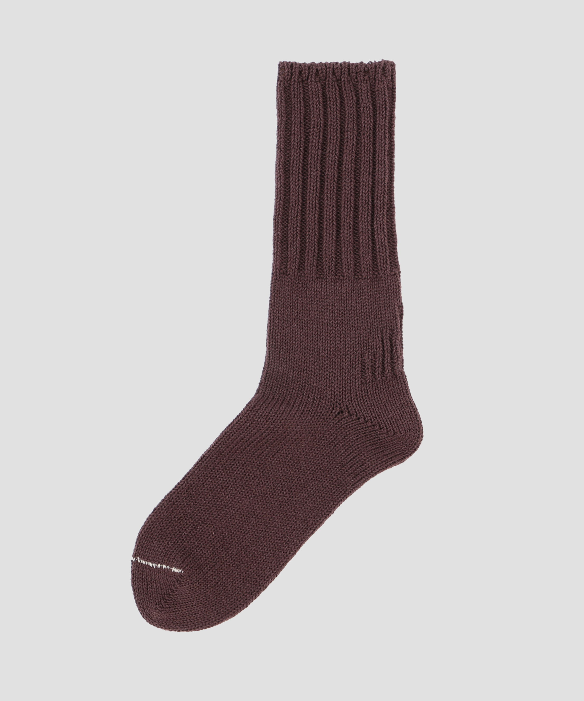 MHL.「WOMEN RECYCLED COTTON RIB SOCKS」|ソックス|BROWN