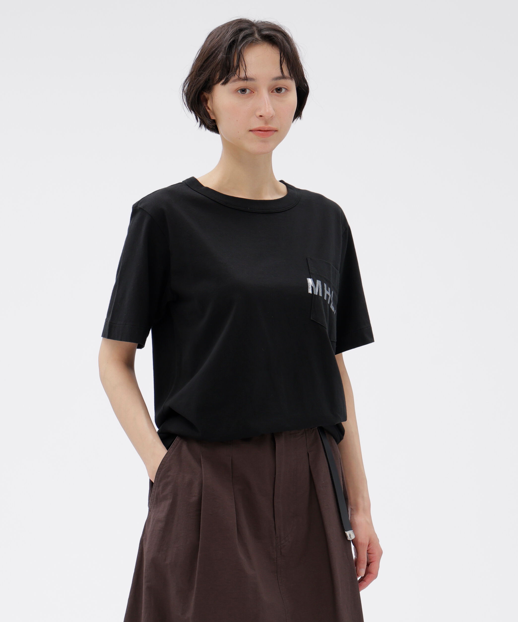MHL.「PRINTED COTTON JERSEY TOP」|Tシャツ・カットソー|