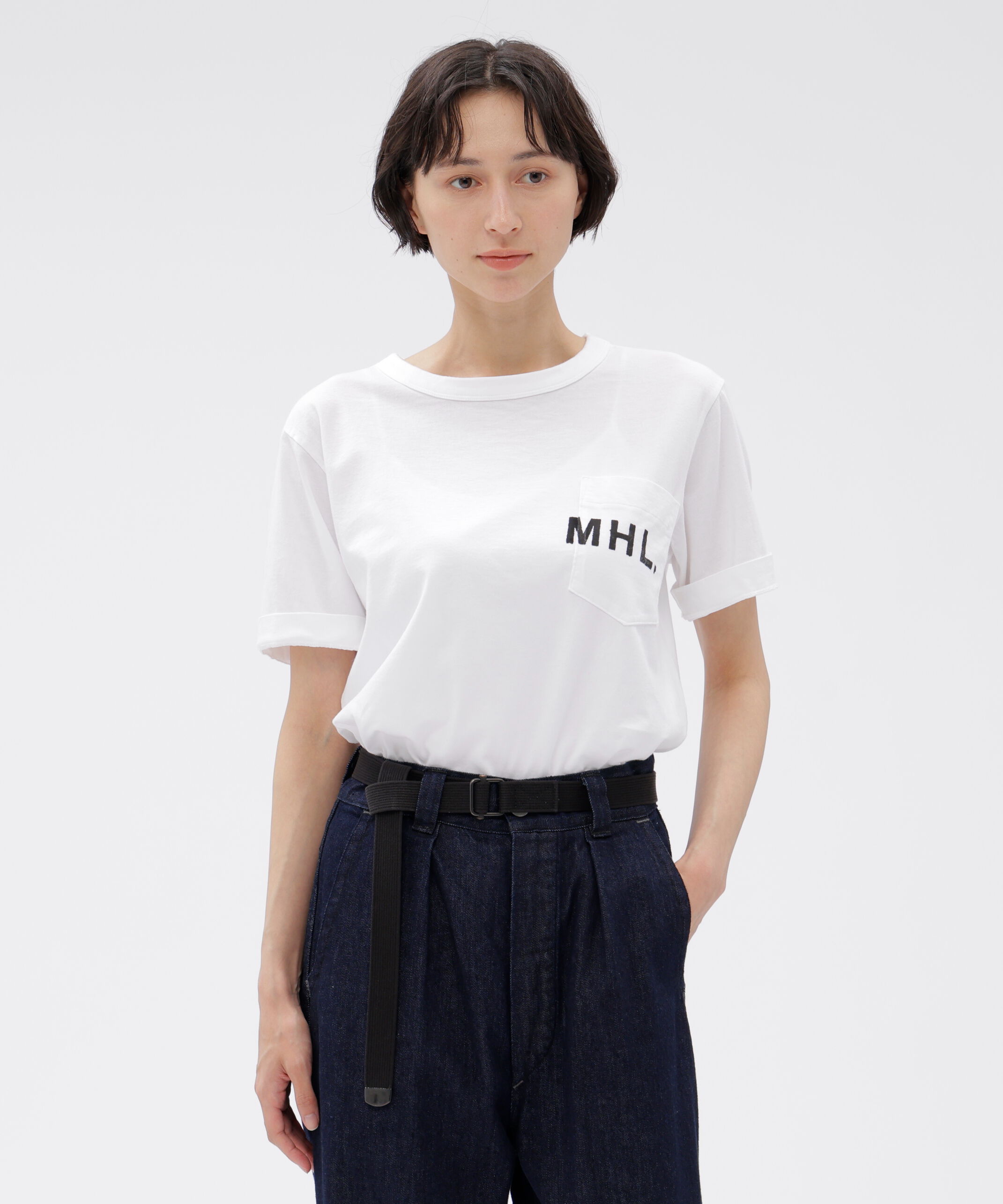 MHL.「PRINTED COTTON JERSEY TOP」|Tシャツ・カットソー|