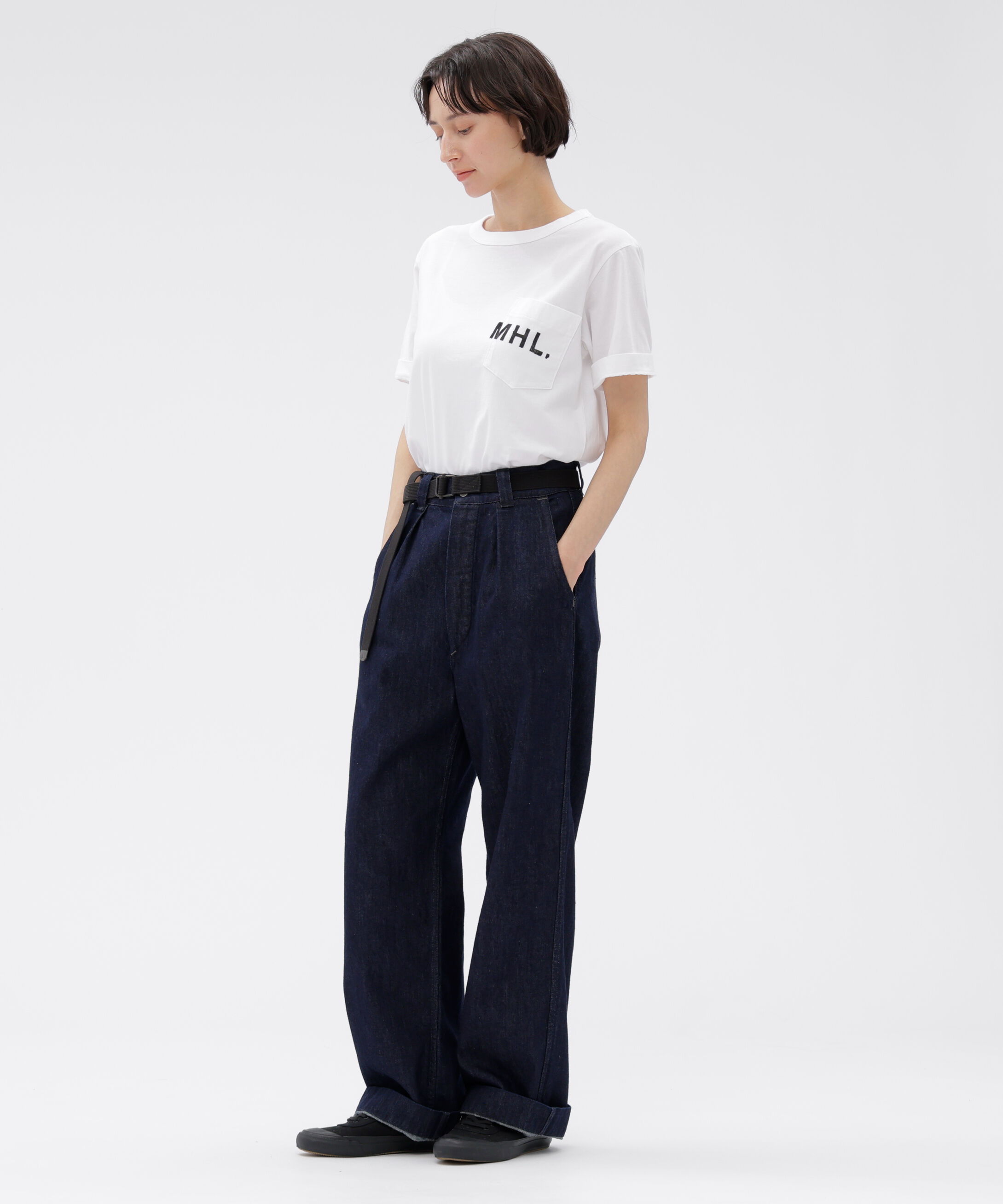 MHL.「PRINTED COTTON JERSEY TOP」|Tシャツ・カットソー|