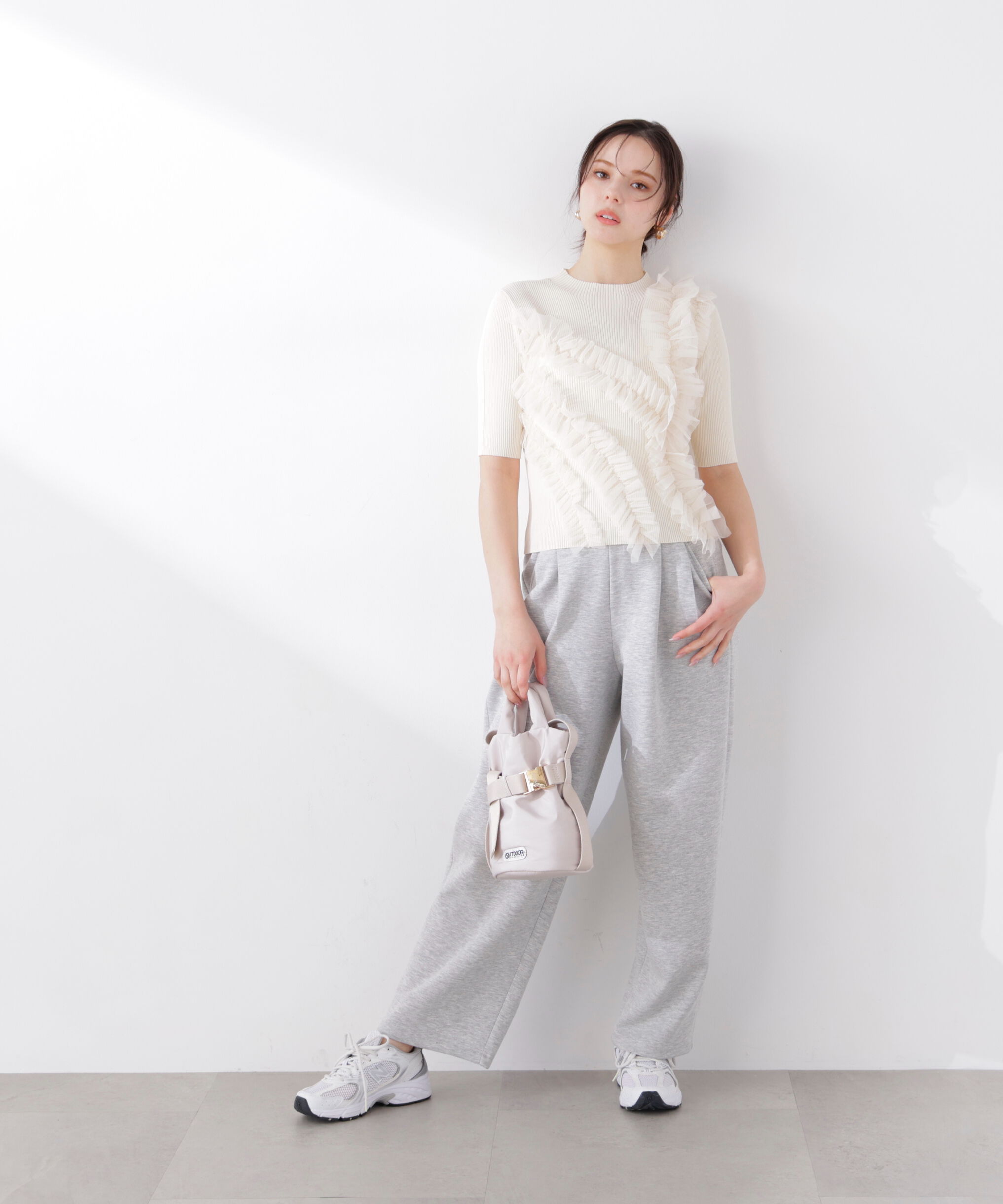 PROPORTION BODY DRESSING「チュールフリル付きニット　26SS」|ニット・セーター|