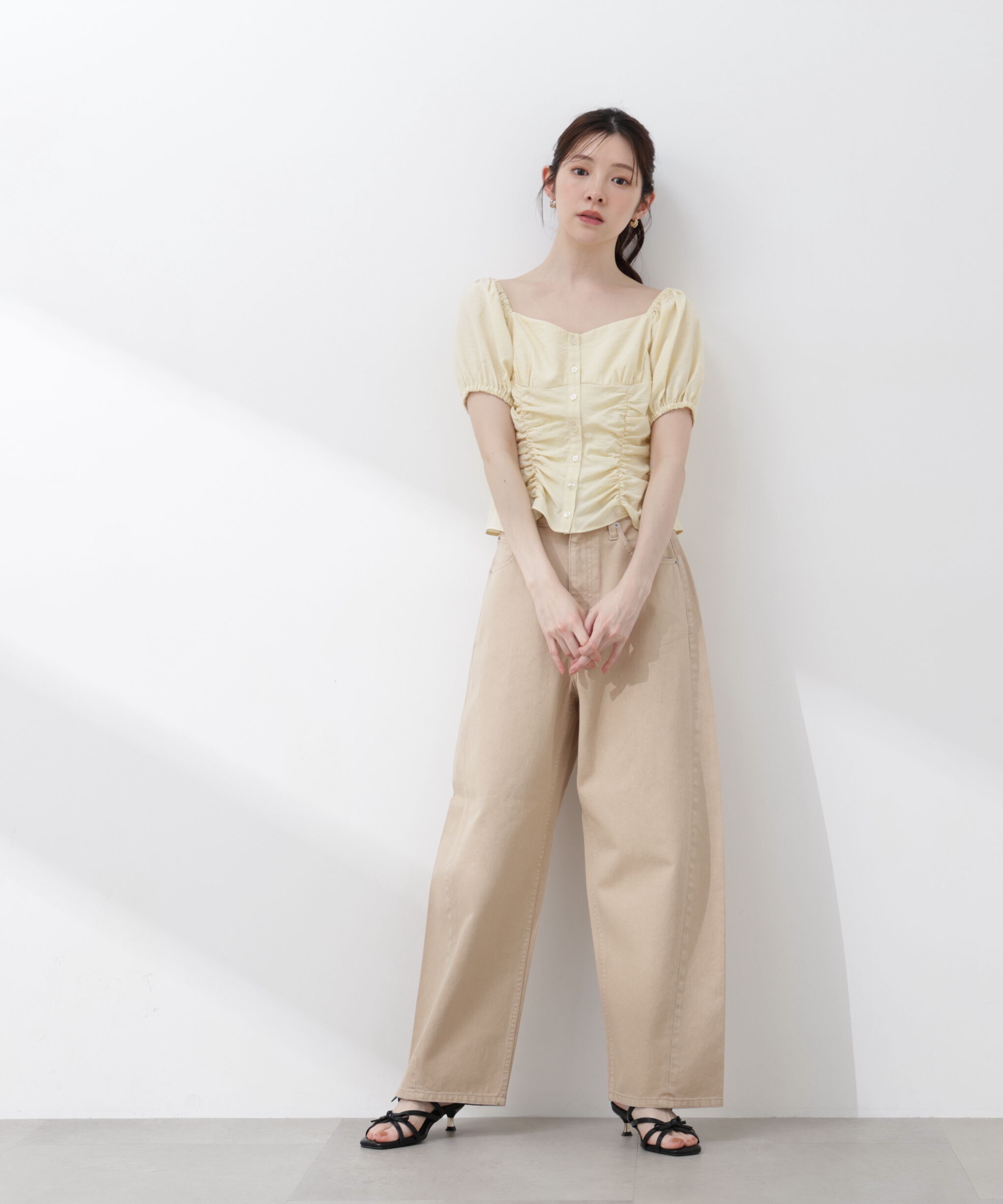 PROPORTION BODY DRESSING「〈a/mie〉パフスリーブドロストブラウス 26SS」|シャツ・ブラウス|
