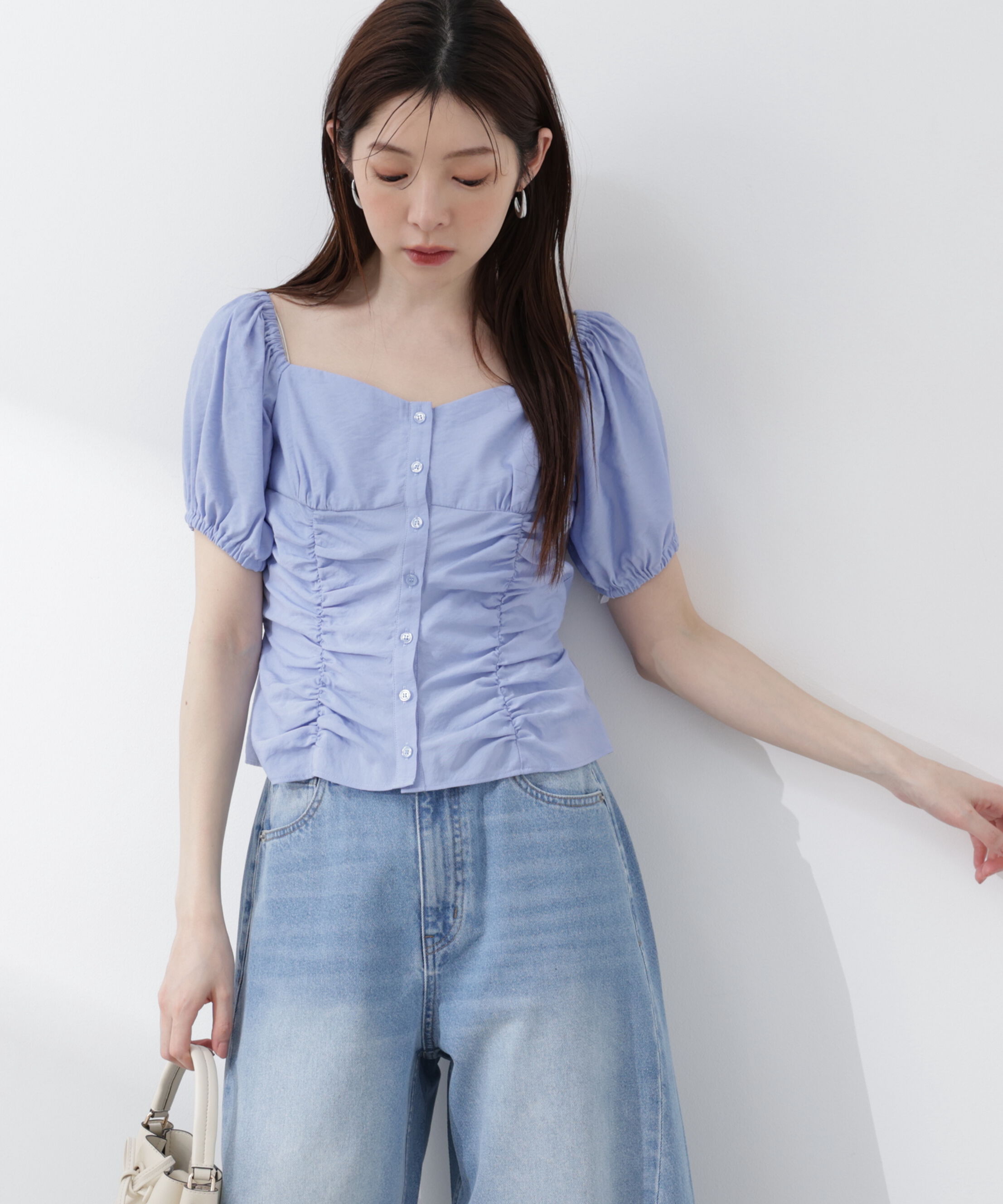 PROPORTION BODY DRESSING「〈a/mie〉パフスリーブドロストブラウス 26SS」|シャツ・ブラウス|