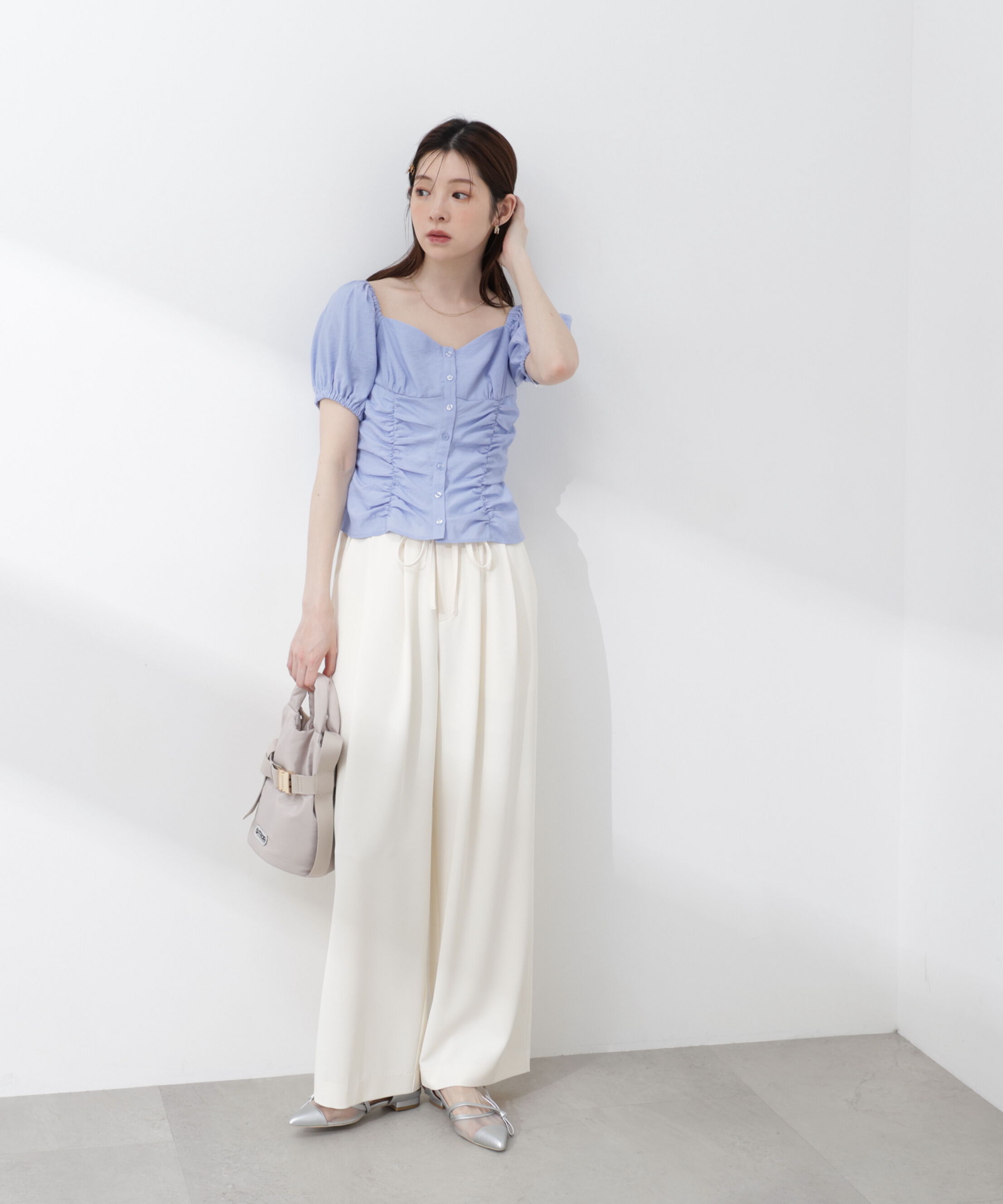 PROPORTION BODY DRESSING「〈a/mie〉パフスリーブドロストブラウス 26SS」|シャツ・ブラウス|
