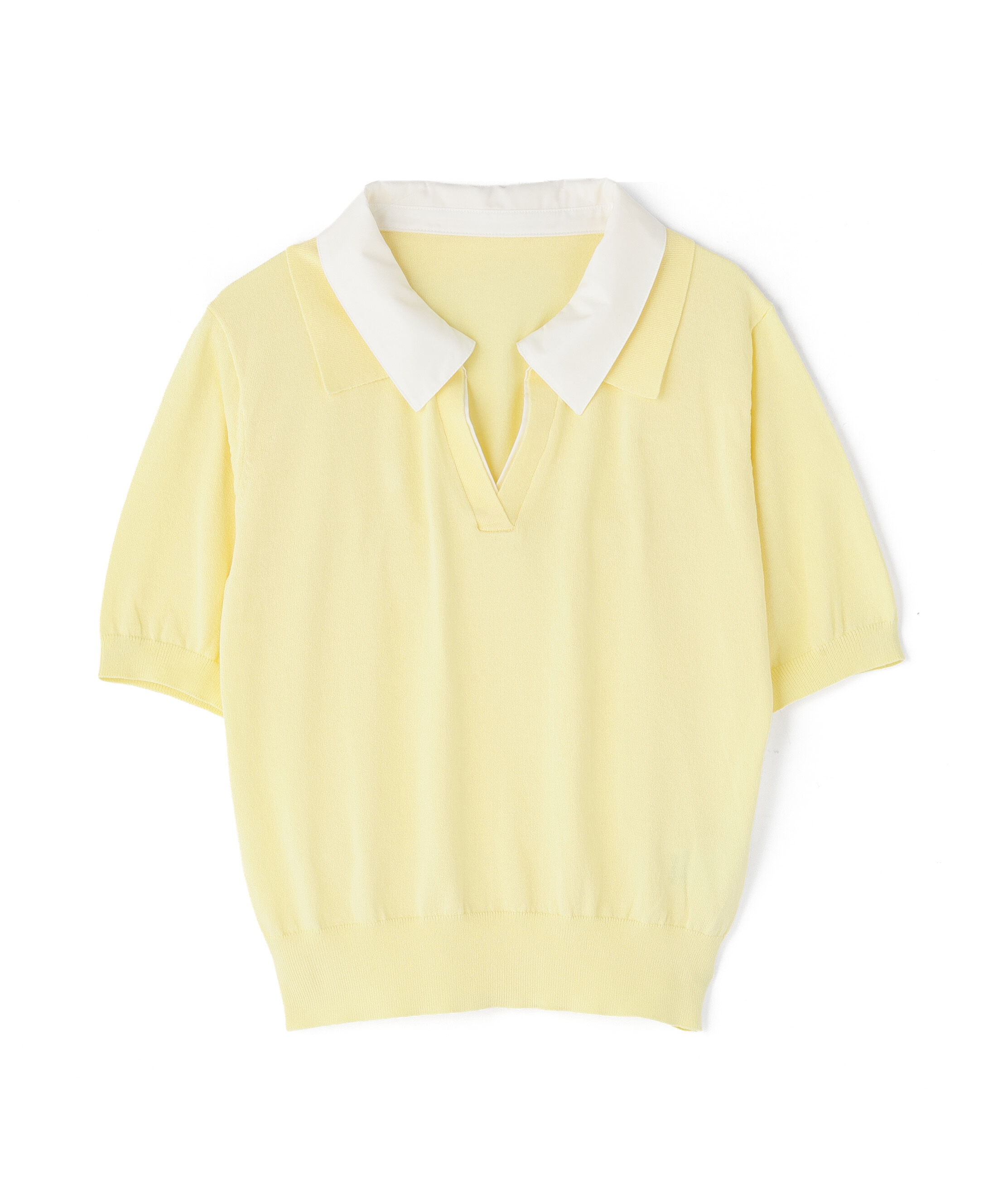 PROPORTION BODY DRESSING「〈a/mie〉レイヤード風ポロニット 26SS」|カーディガン|