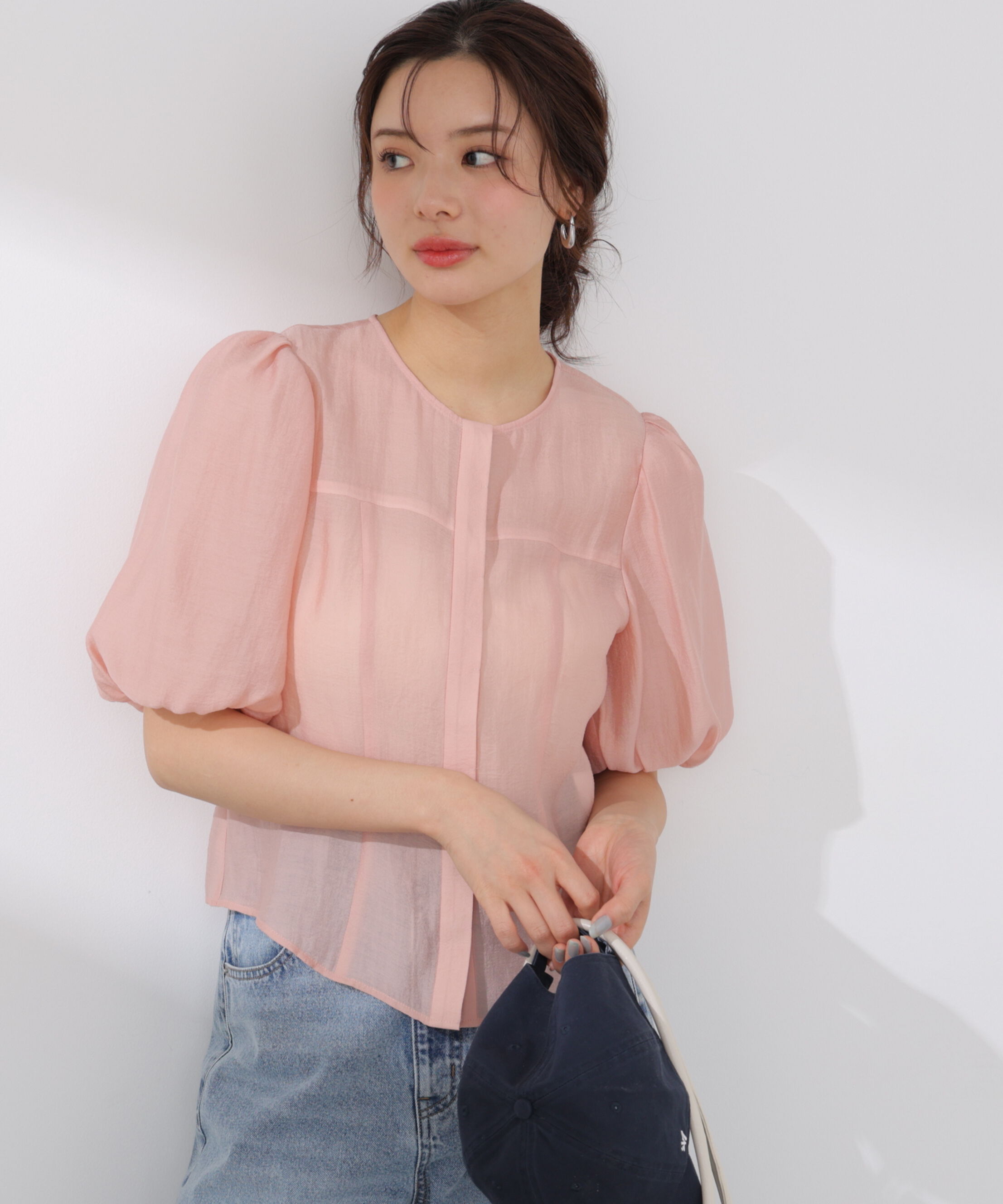 PROPORTION BODY DRESSING「バルーンスリーブレディブラウス 26SS」|シャツ・ブラウス|ピンク