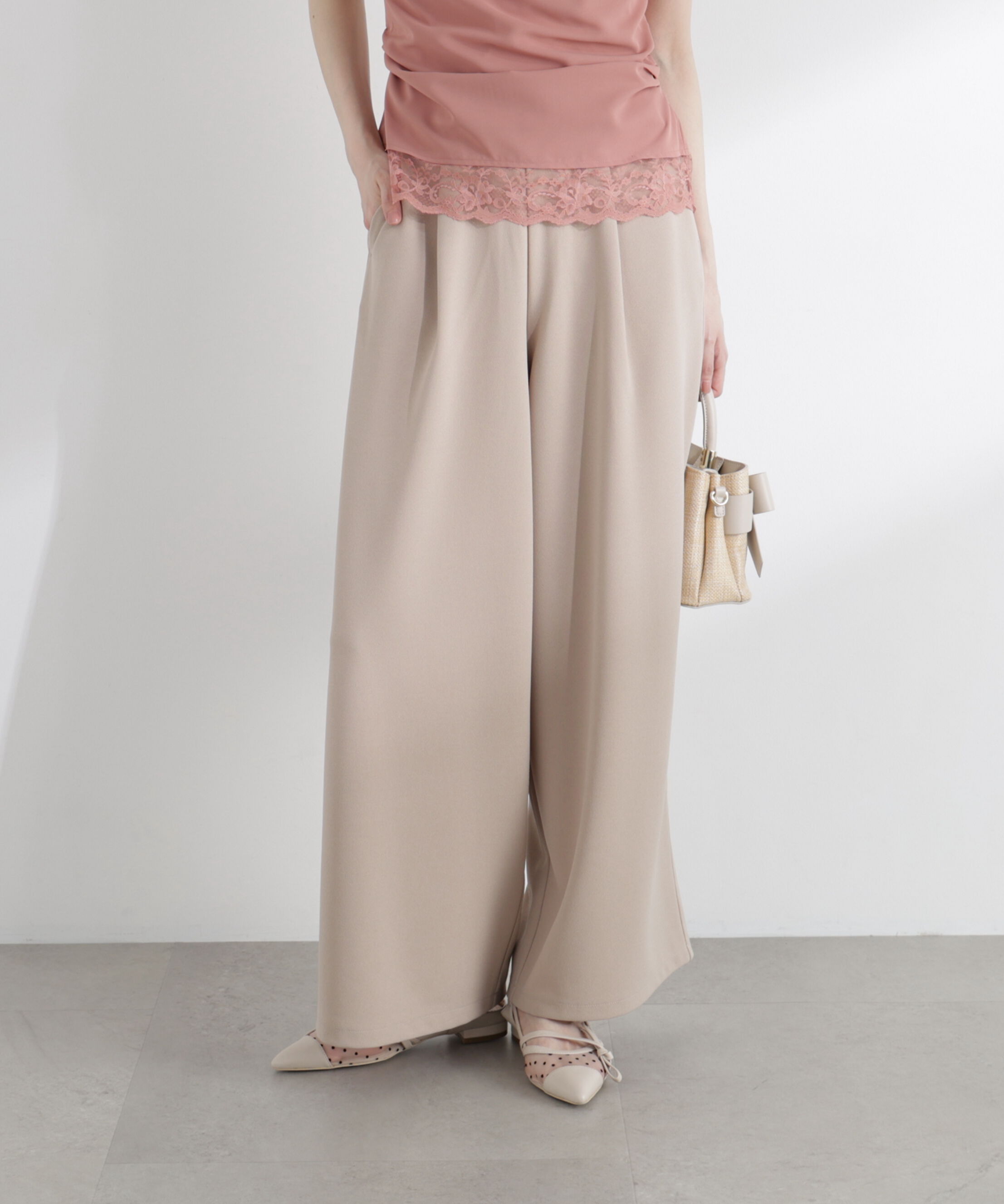 PROPORTION BODY DRESSING「〈a/mie〉カットジョーゼットイージーパンツ」|その他|