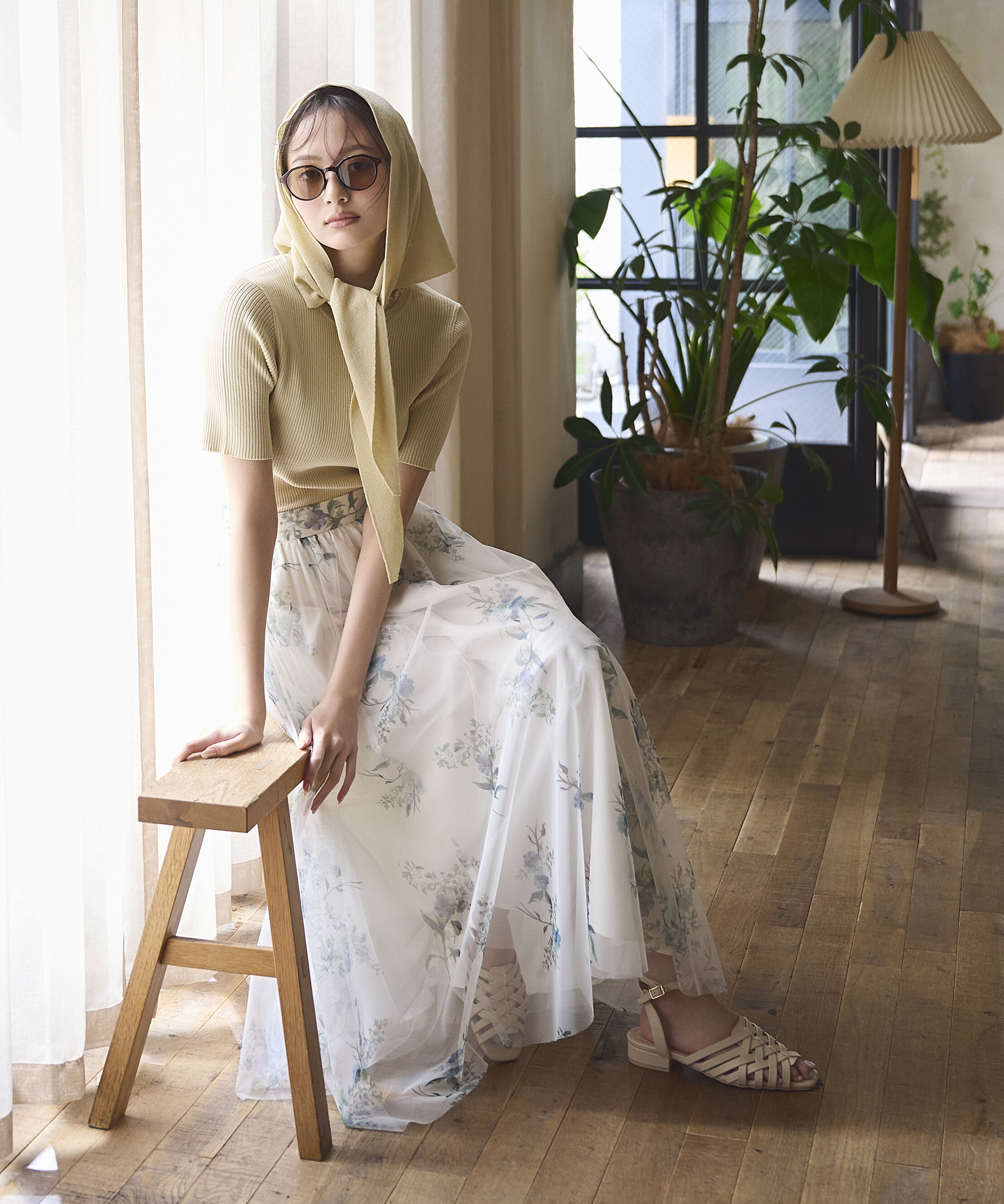 PROPORTION BODY DRESSING「花柄チュールスカート 26SS」|スカート|