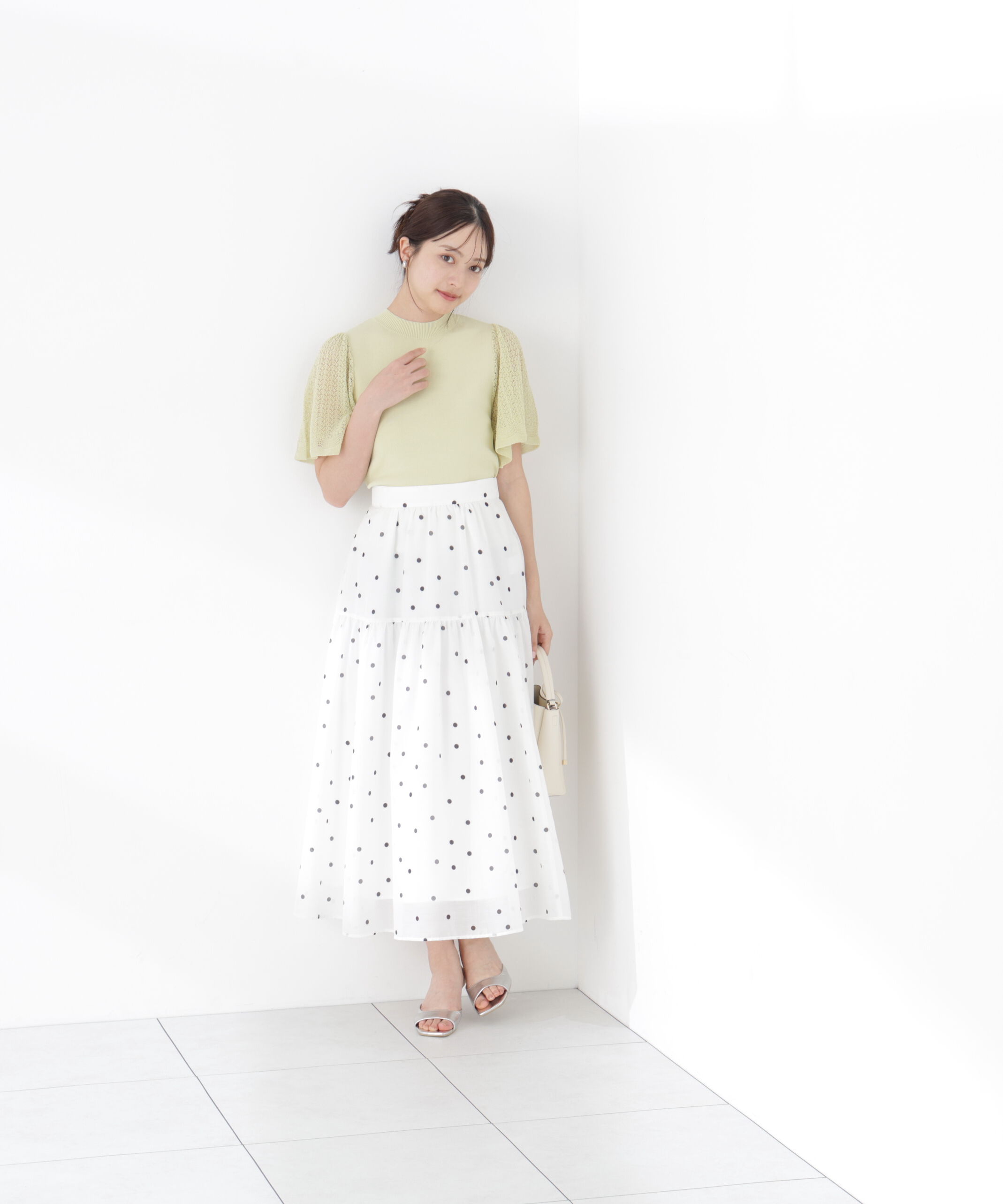 PROPORTION BODY DRESSING「ドットプリントティアードスカート 26SS」|スカート|