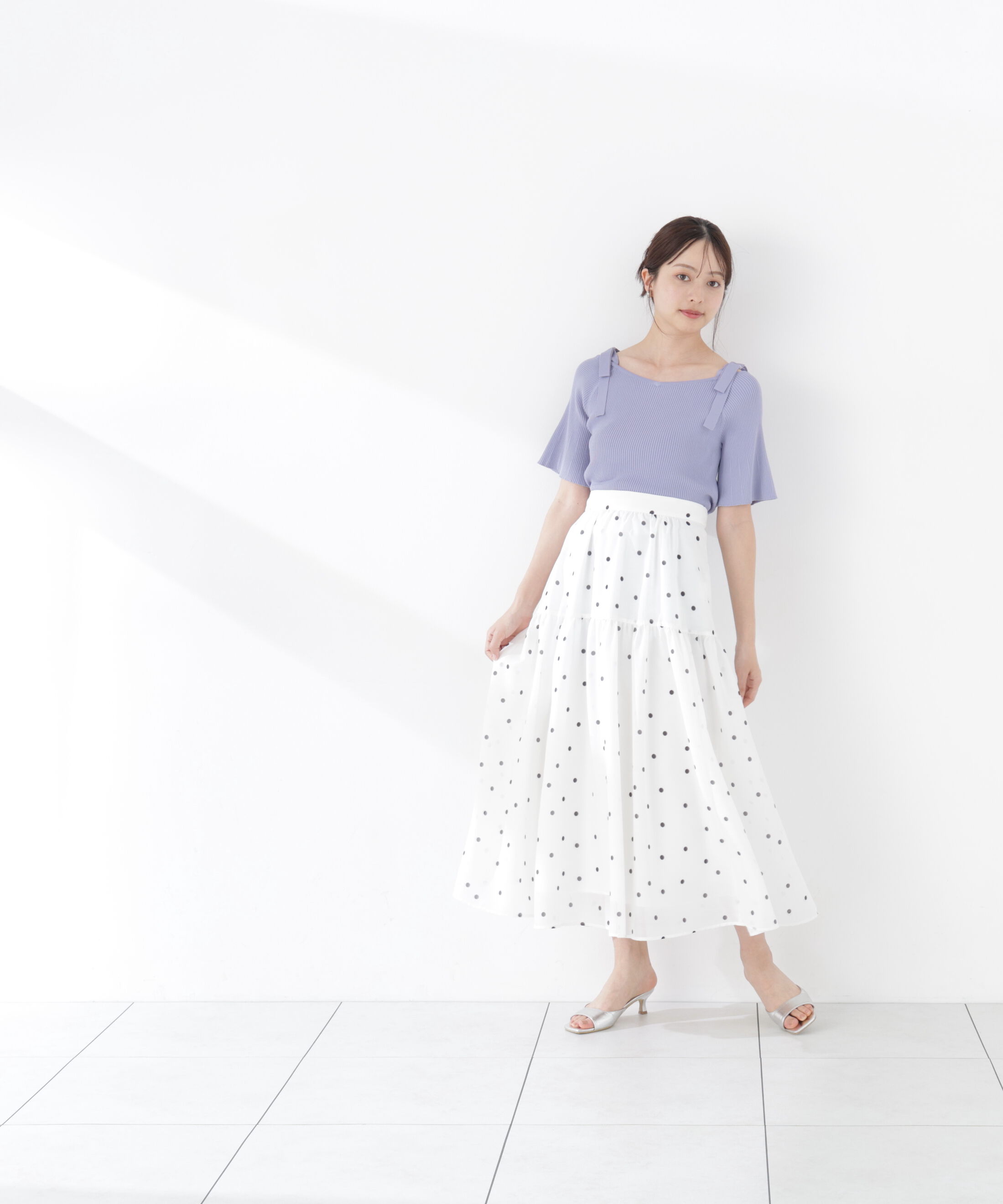 PROPORTION BODY DRESSING「ドットプリントティアードスカート 26SS」|スカート|