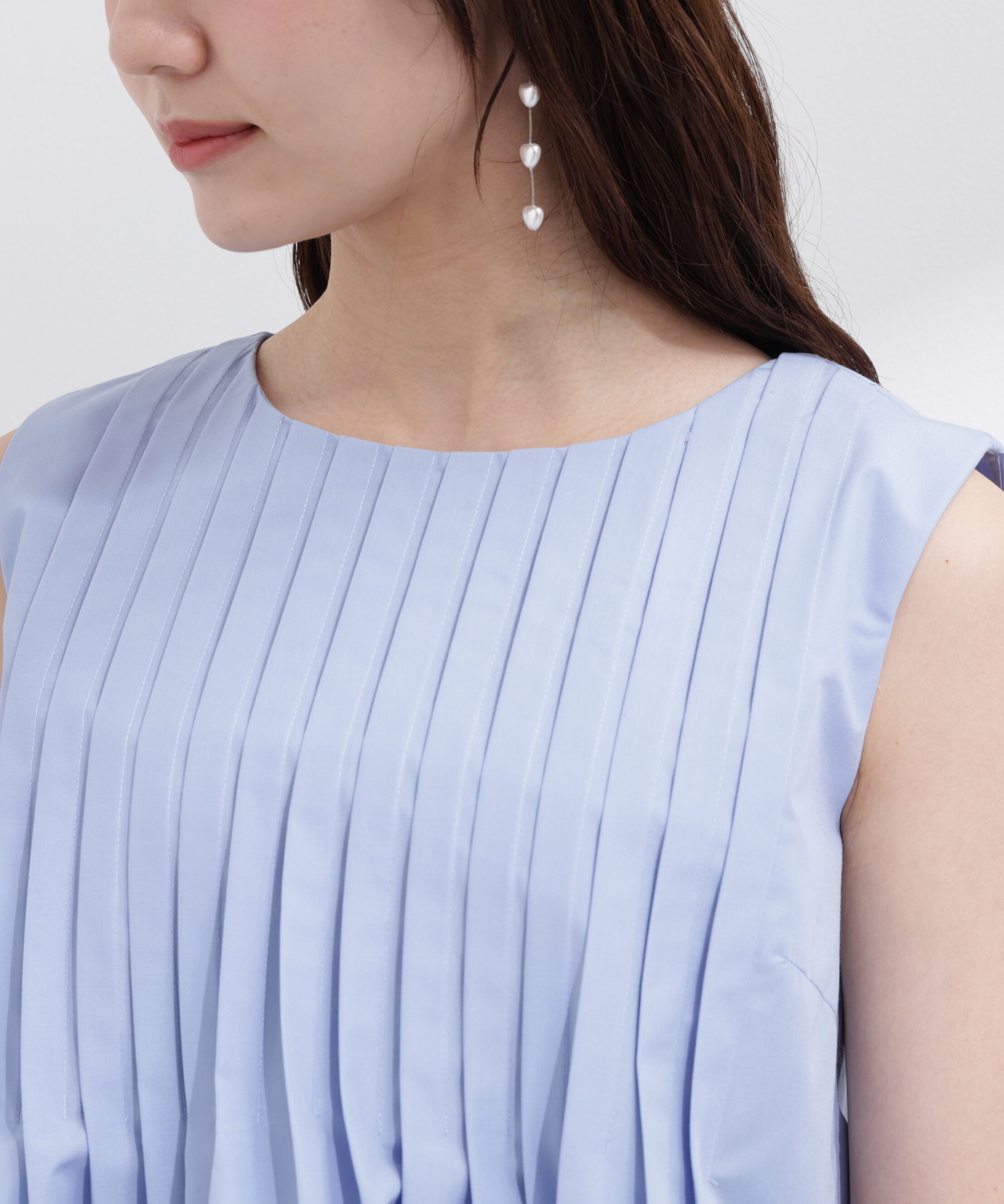 PROPORTION BODY DRESSING「〈a/mie〉ピンタックフレアーブラウス26SS」|シャツ・ブラウス|