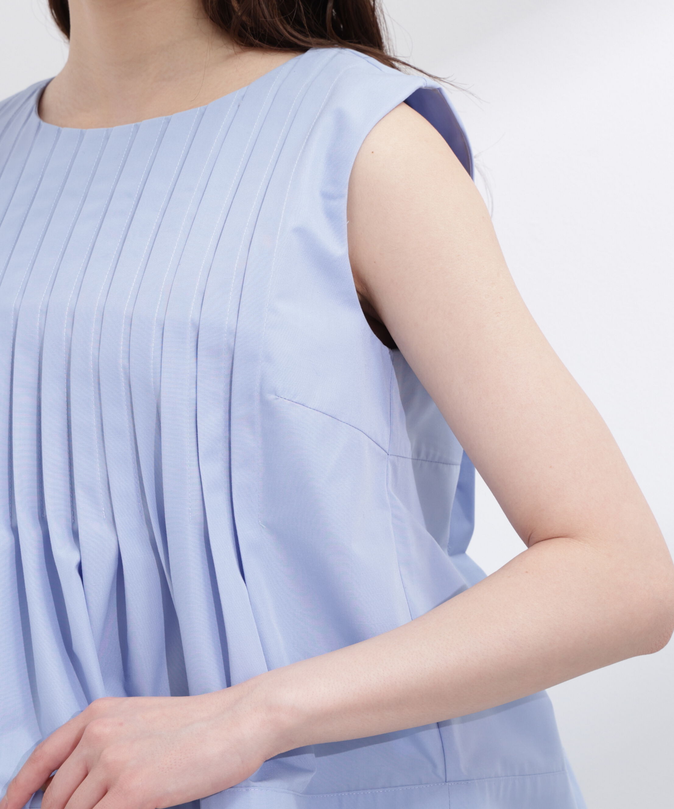 PROPORTION BODY DRESSING「〈a/mie〉ピンタックフレアーブラウス26SS」|シャツ・ブラウス|