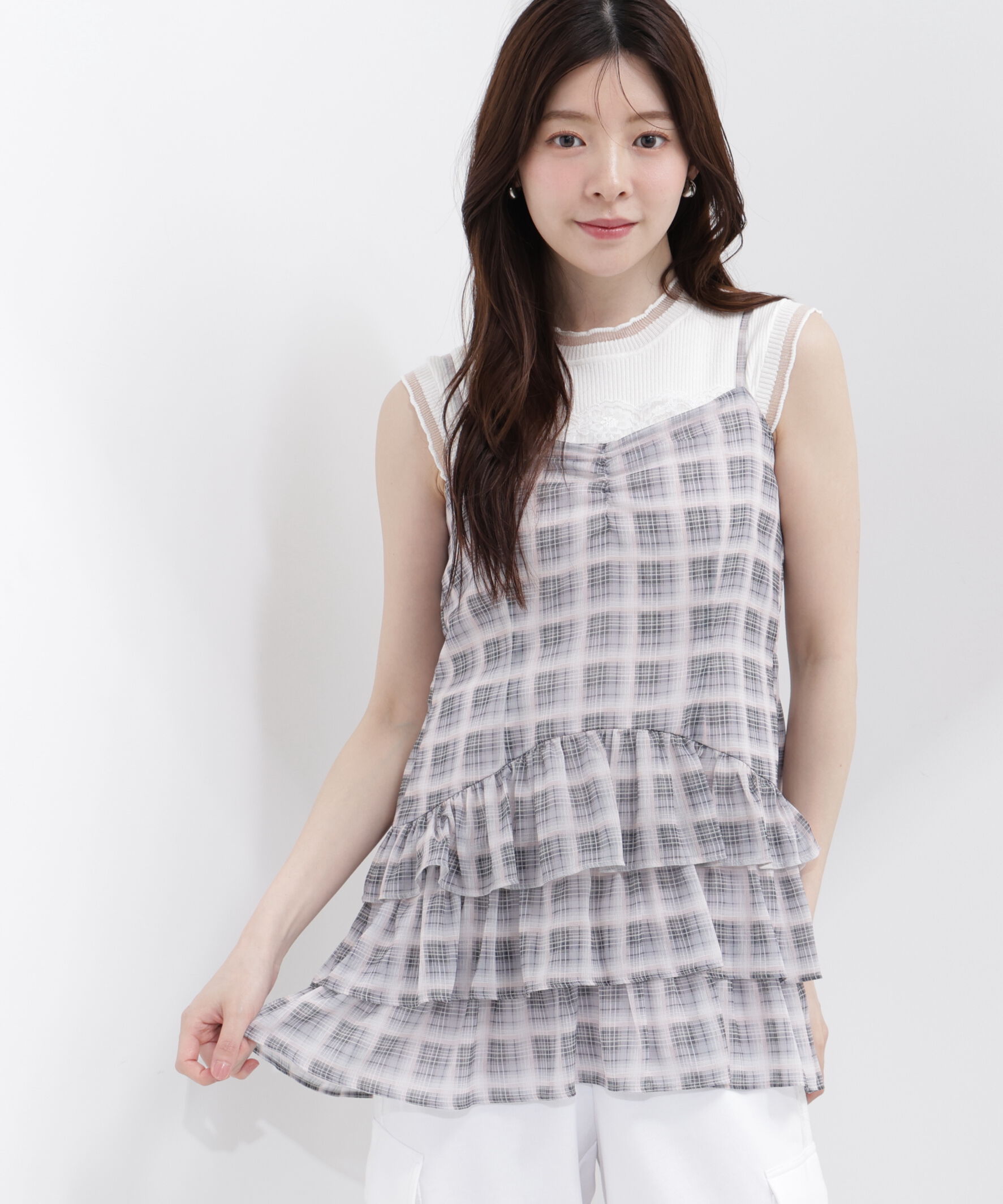 PROPORTION BODY DRESSING「チェックチュニック」|シャツ・ブラウス|