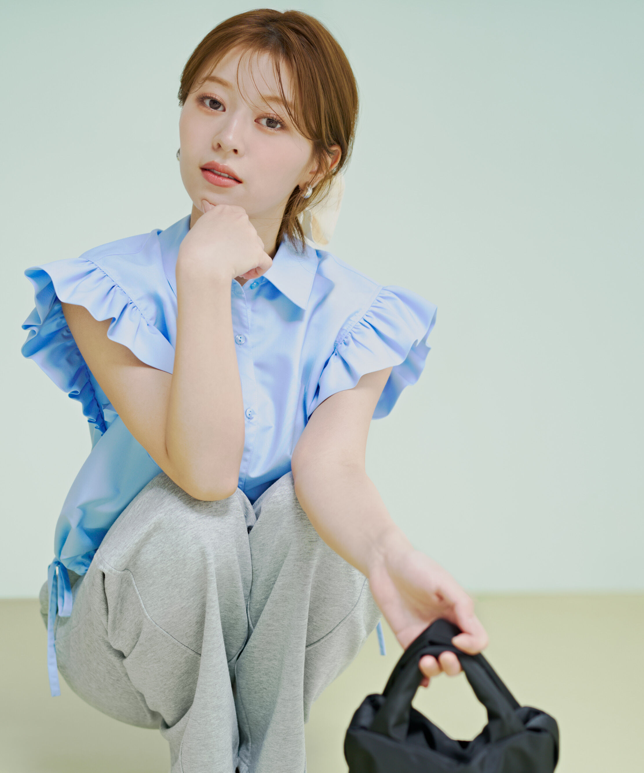 PROPORTION BODY DRESSING「バルーンスリーブブラウス」|シャツ・ブラウス|ブルー