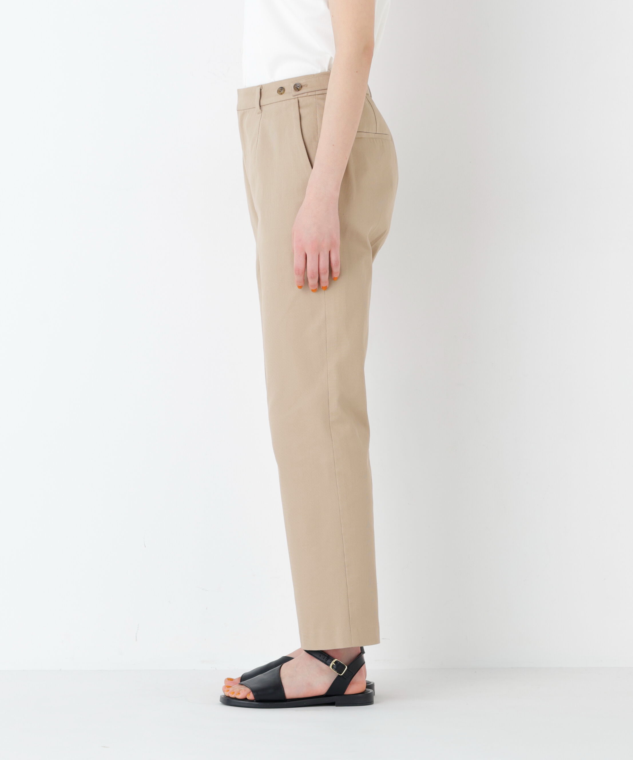  「《名品 / ストレッチ素材》ピケストレッチ細身ストレートパンツ」|その他|