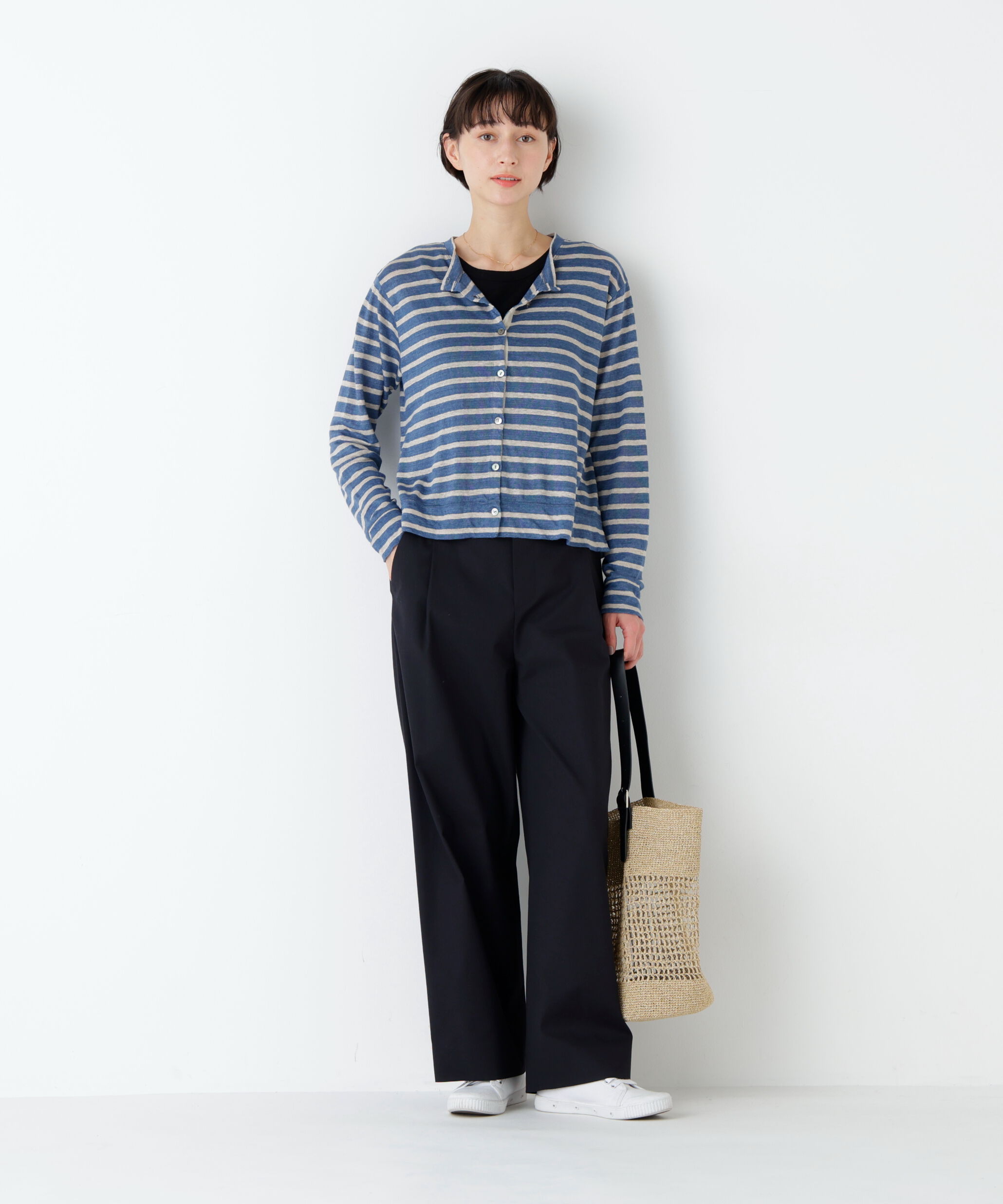  「《洗える / リネン100%》リネン天竺カーディガン」|Tシャツ・カットソー|