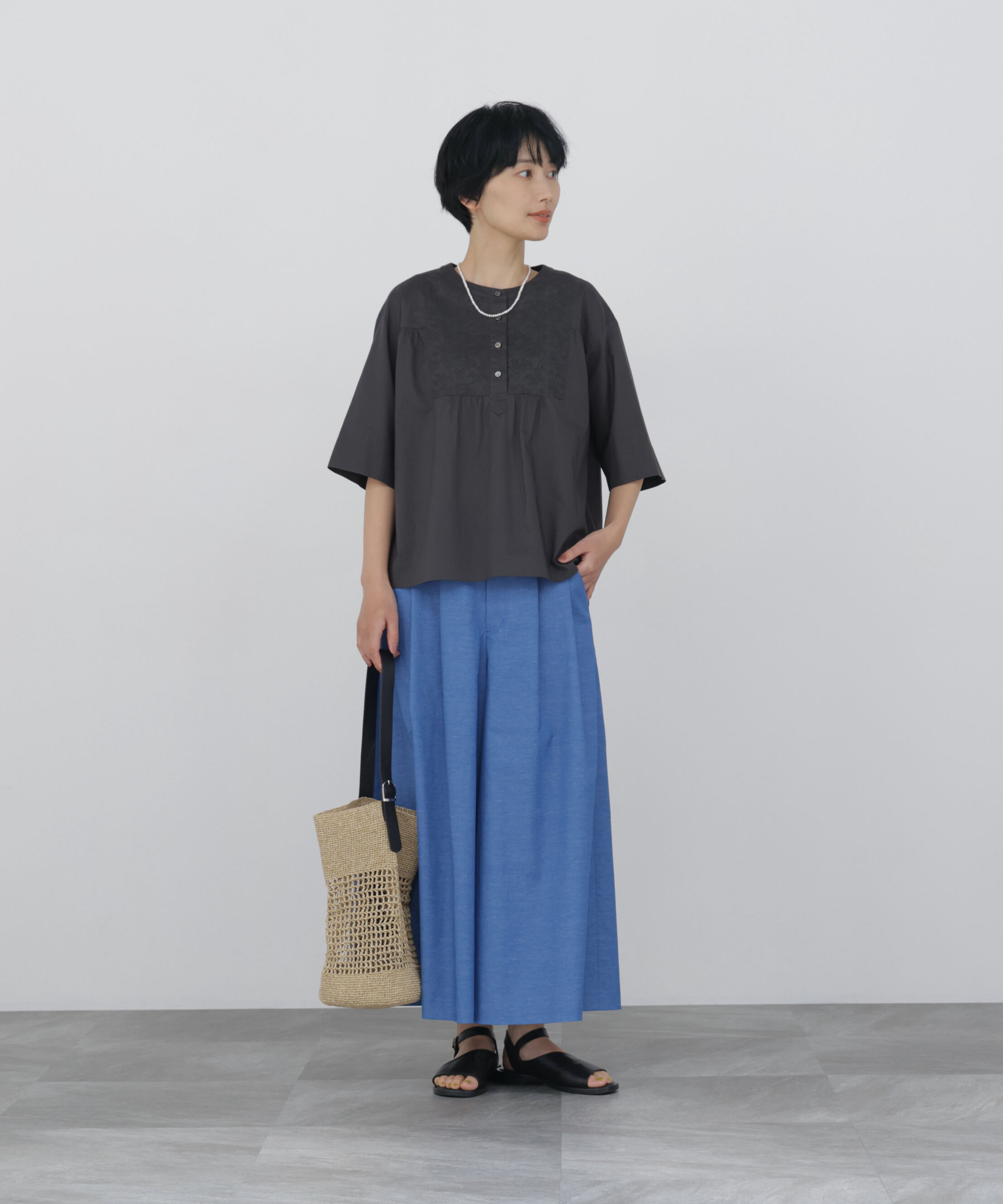  「◆《洗える / Good Price》 エンブロイダリードッキングブラウス」|シャツ・ブラウス|