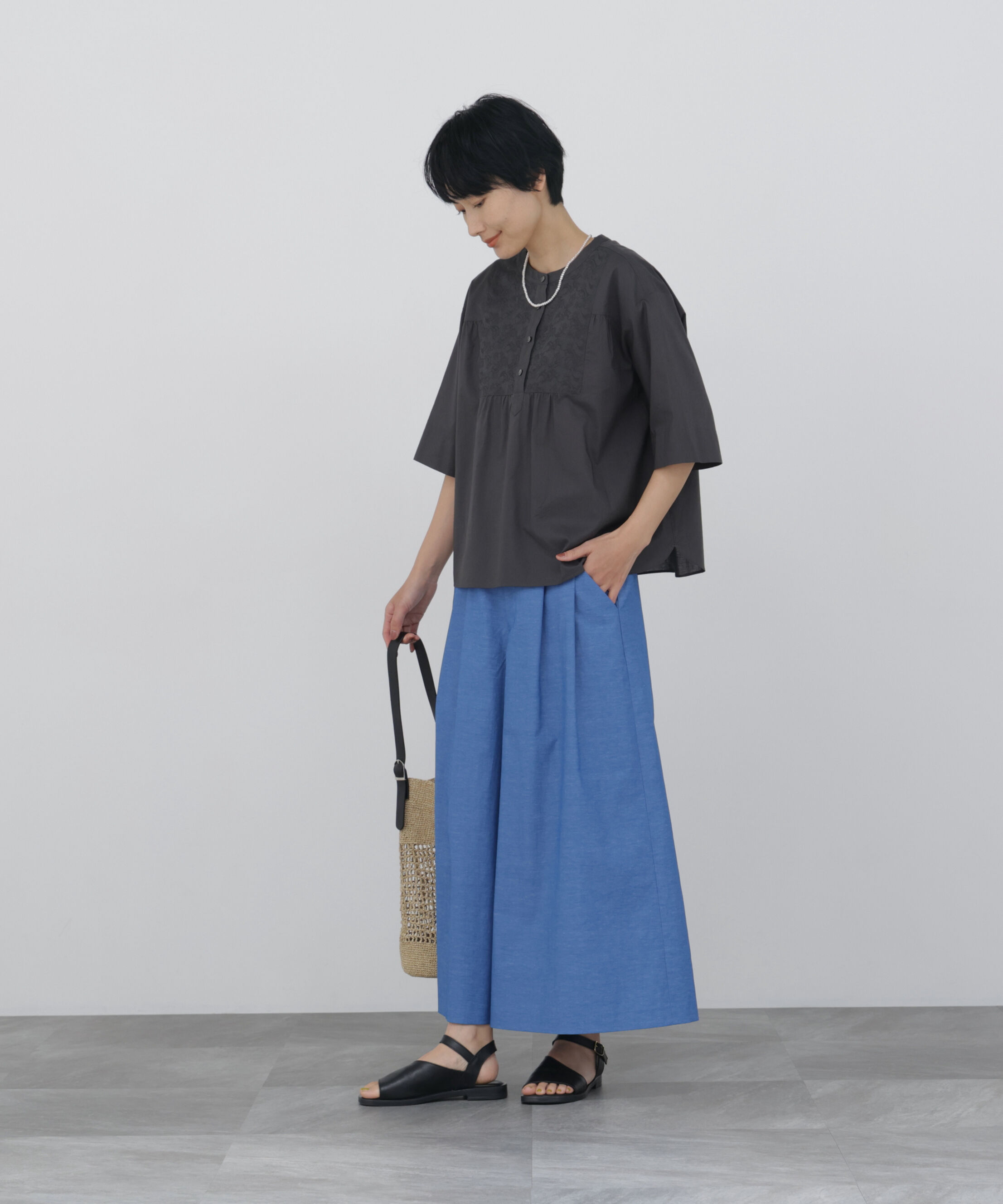  「◆《洗える / Good Price》 エンブロイダリードッキングブラウス」|シャツ・ブラウス|
