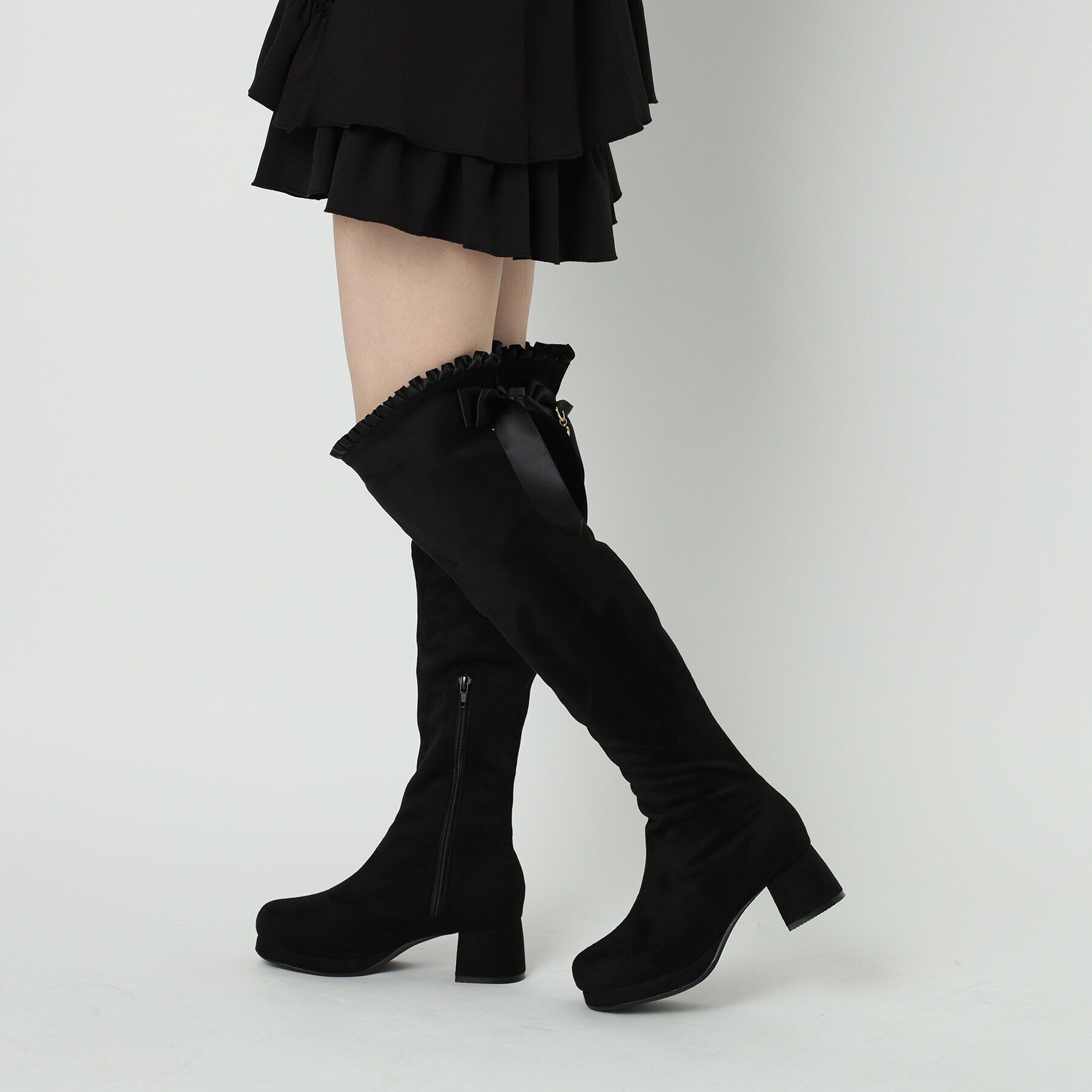csT&P「夢見るリボン付きロングブーツ厚底」|ショートブーツ|