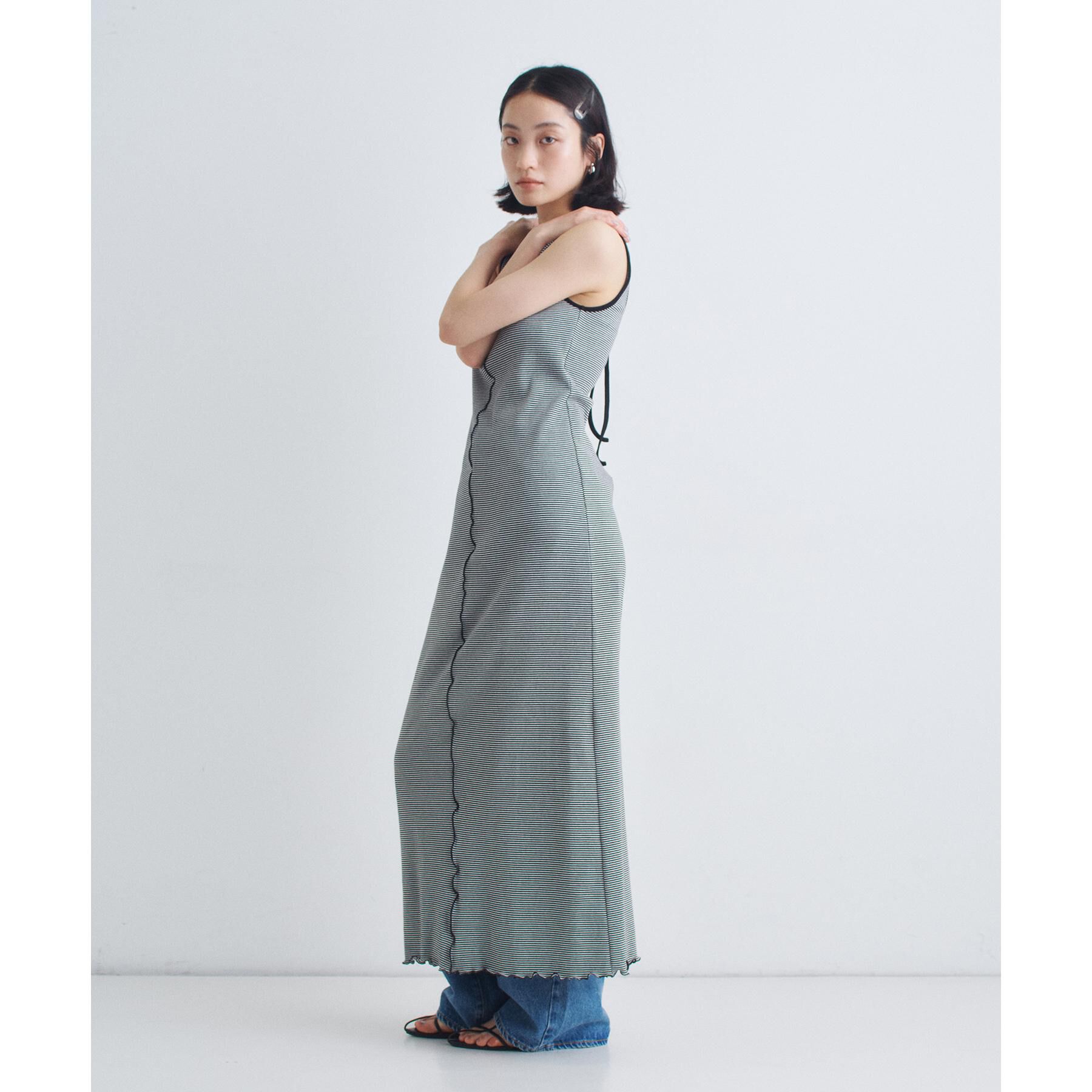 CODE A「【Cup-in】chic border jersey dress」|ワンピース|
