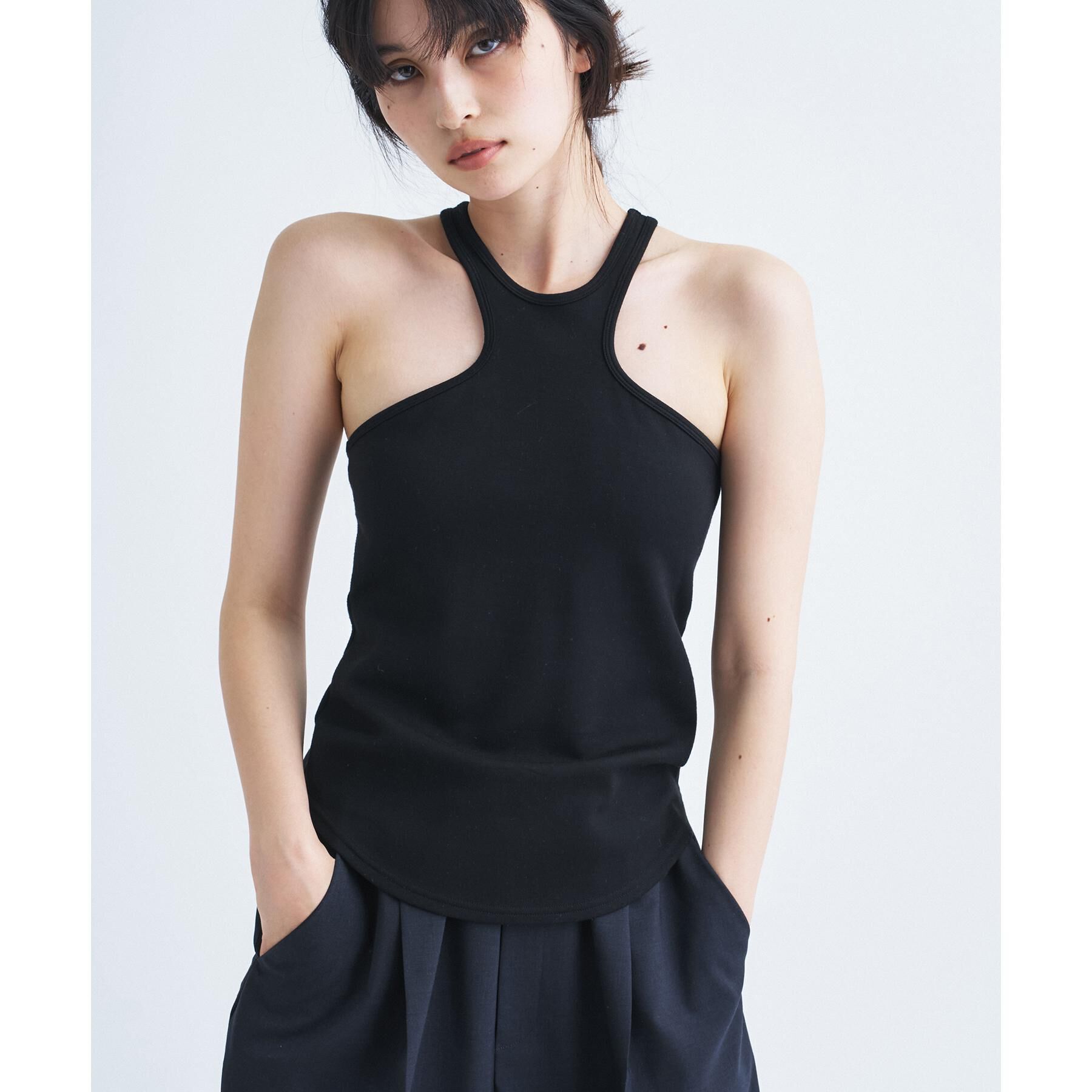 CODE A「【Re】【Cup-in】design cut tank」|キャミソール|