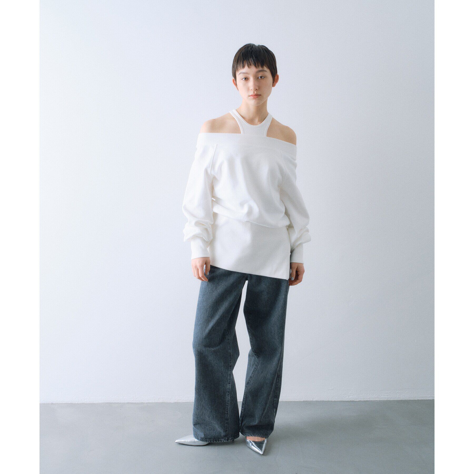 CODE A「【Re】【Cup-in】design cut tank」|キャミソール|