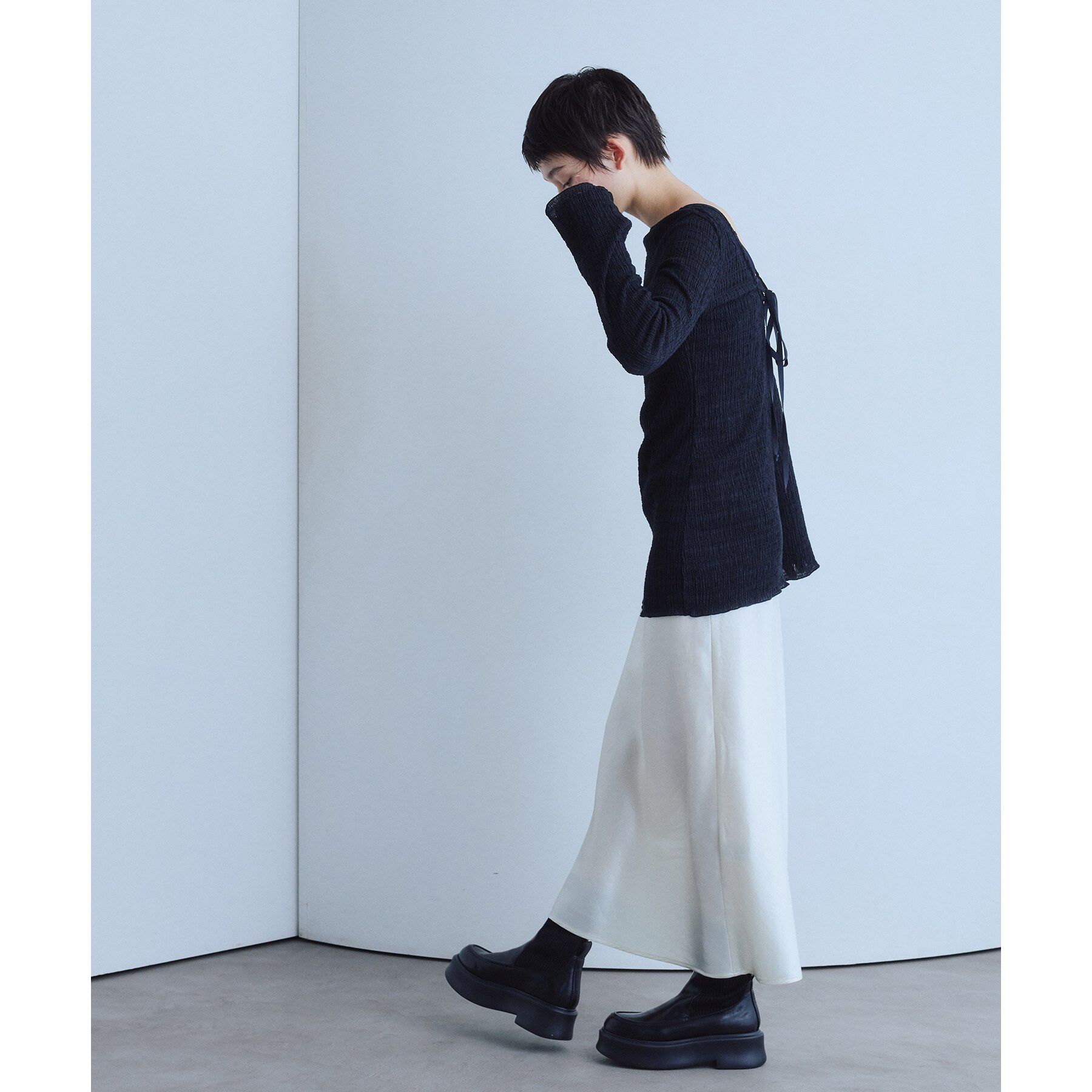 CODE A「open back check tunic」|Tシャツ・カットソー|