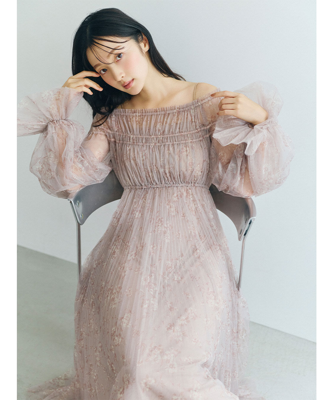 COCO DEAL「フラワープリントチュールワンピース」|ワンピース|