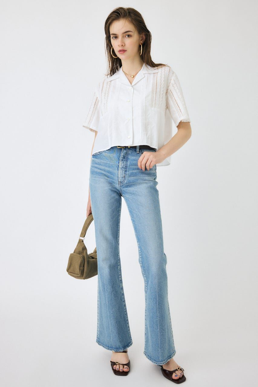 MOUSSY「MVS L/BLU FLARE(L)」|デニム|