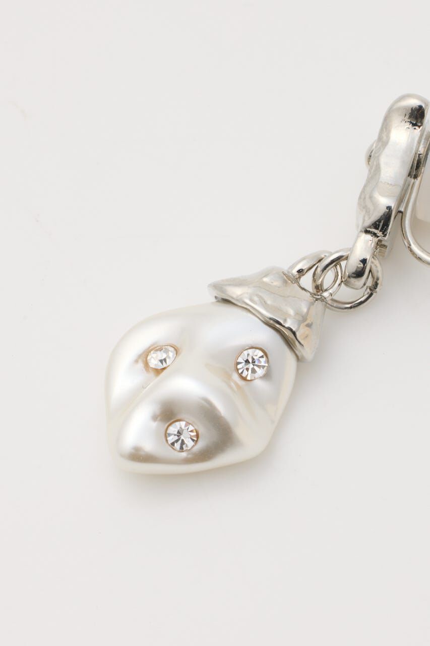 SLY「JEWELED F／PEARL イヤリング」|ピアス|