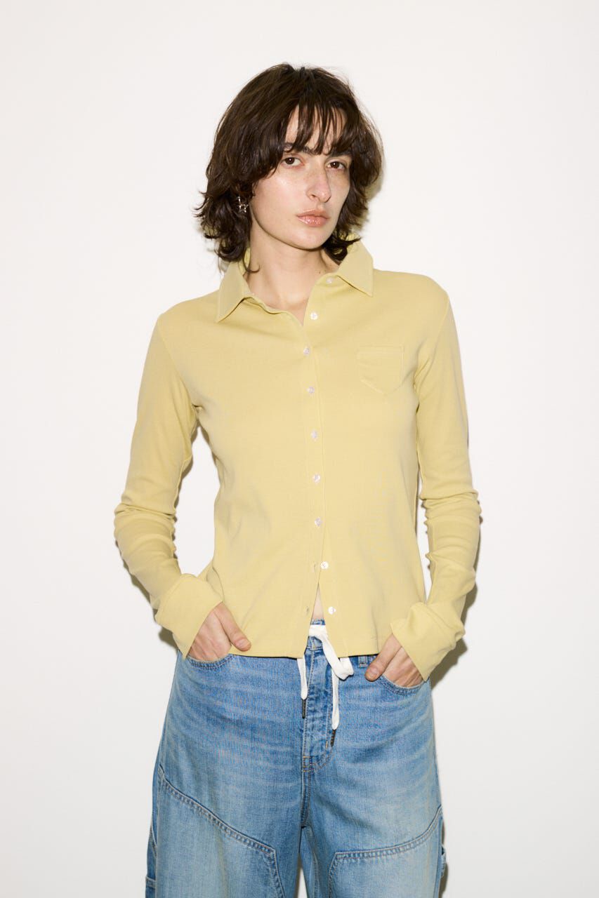 SLY「COTTON FLYSE PK シャツ」|シャツ・ブラウス|L/YEL1