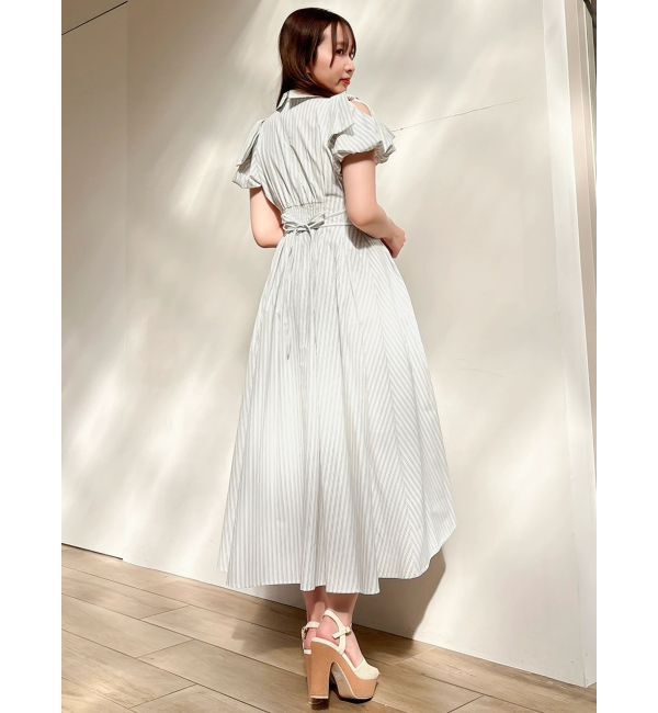 dazzlin「リボンスリーブシャツワンピース」|ワンピース|