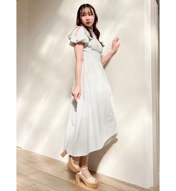 dazzlin「リボンスリーブシャツワンピース」|ワンピース|