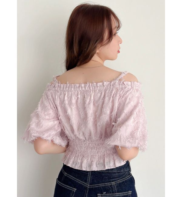 dazzlin「【WEB限定】ラインリボンシャーリングブラウス」|シャツ・ブラウス|
